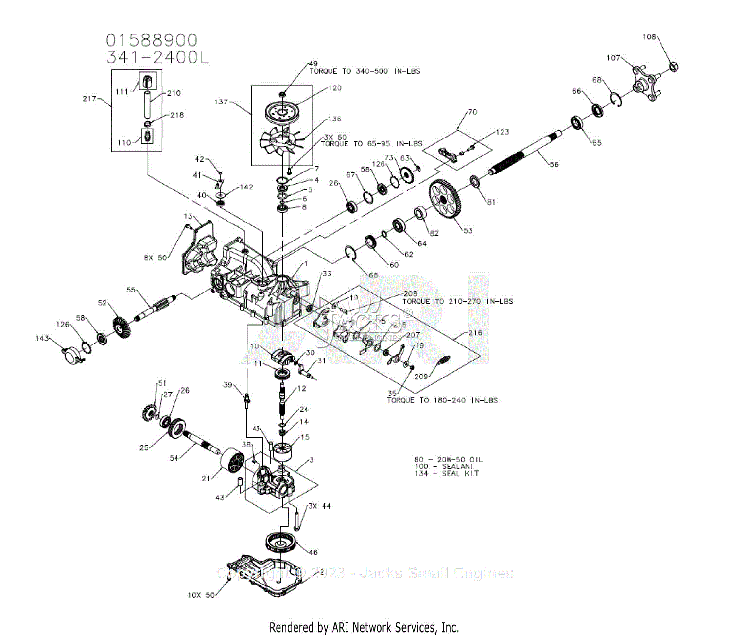 Ariens 01588900 Parts Diagram for Parts List