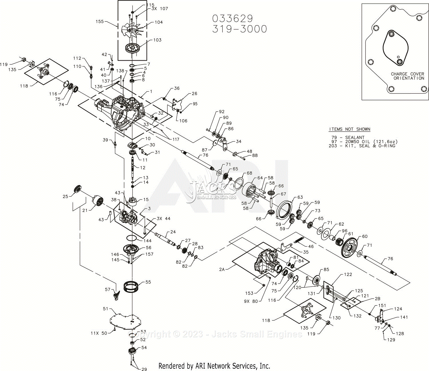 Ariens 03362900 Parts Diagram for Parts List