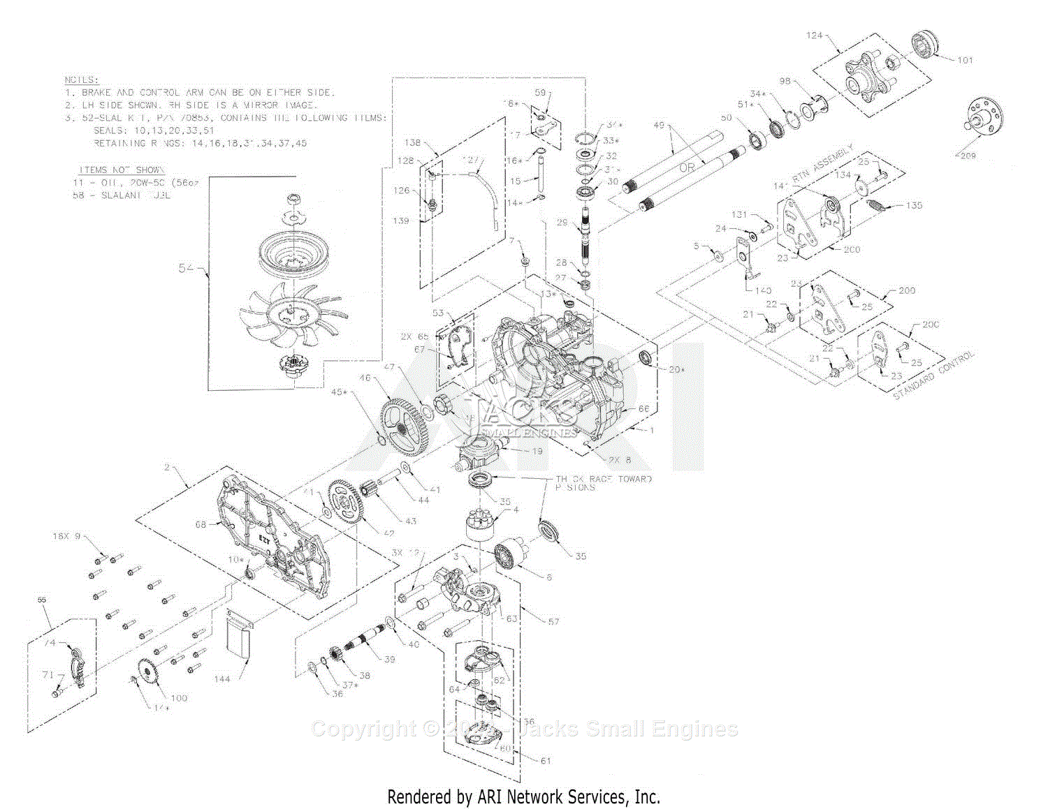 Ariens 04382300 - EZT Parts Diagram for Parts List