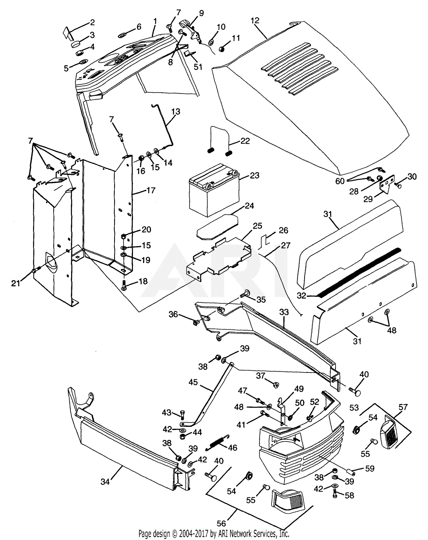 Ariens 936010 (000101 - 001399) YT13H, 13hp Tec., Hydro, 40