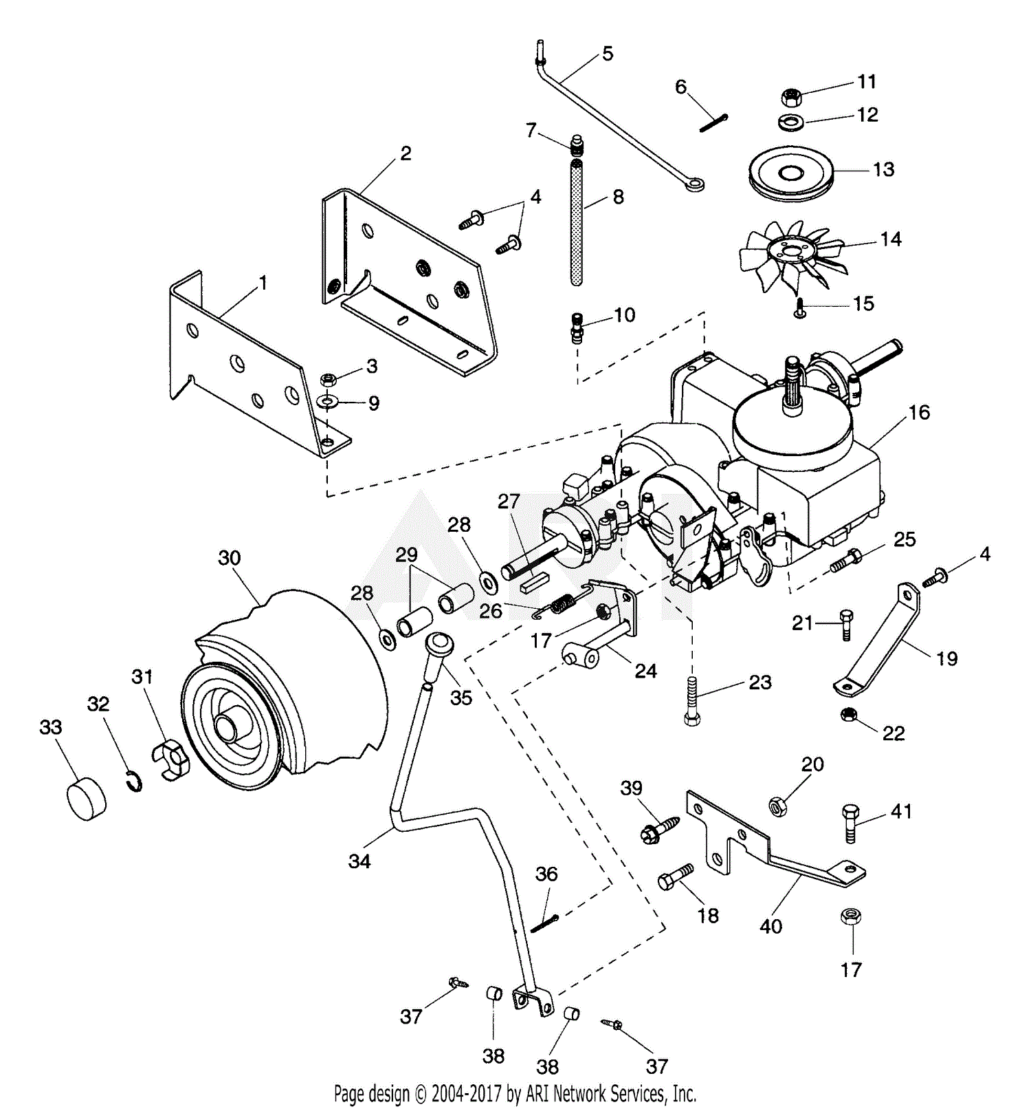 Ariens 936012 (001800 - ) YT15H, 15hp Tec., Hydro, 40