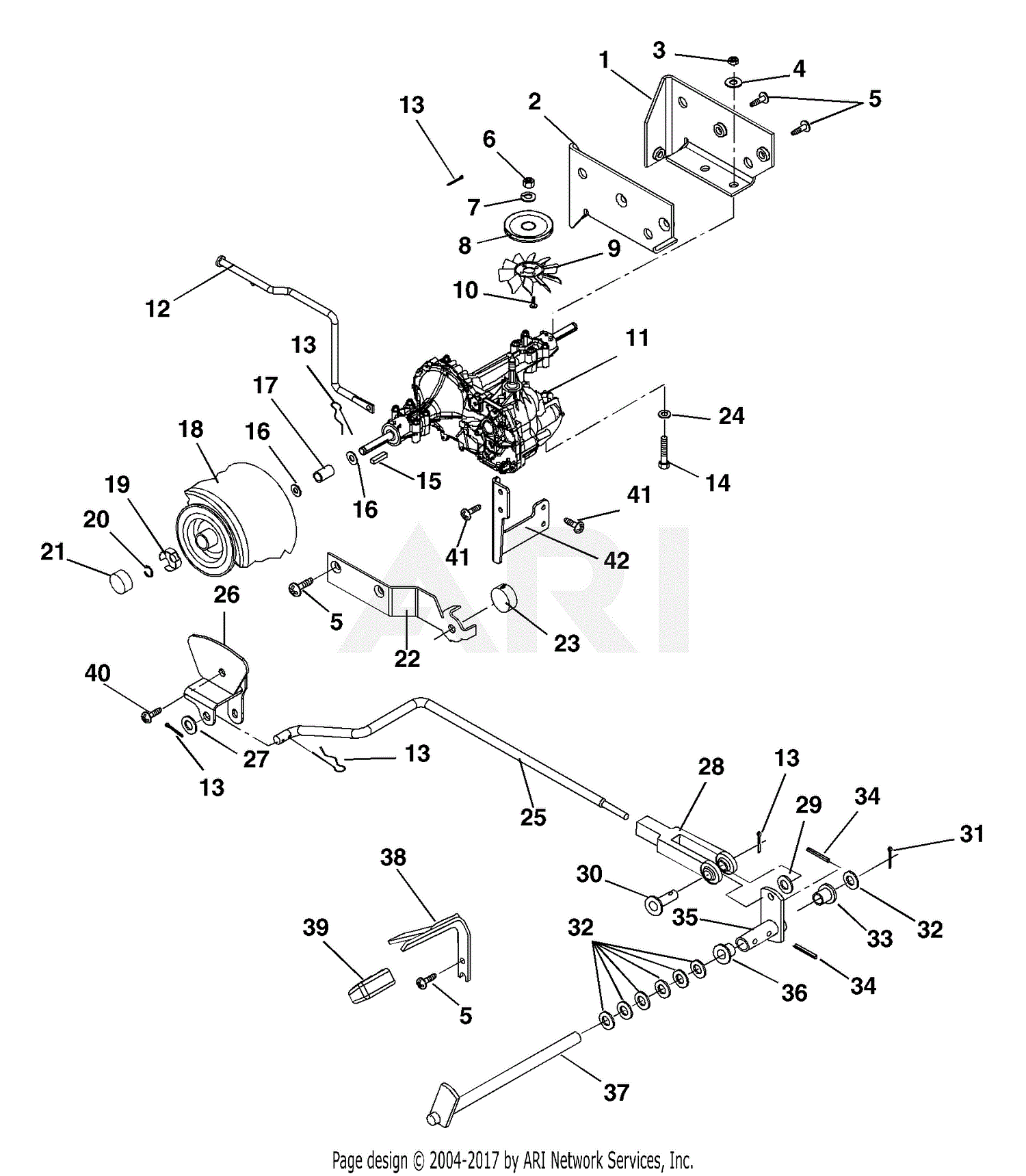 Ariens 936034 (000101 - ) YT1540, 15hp B&S, Hydro, 40