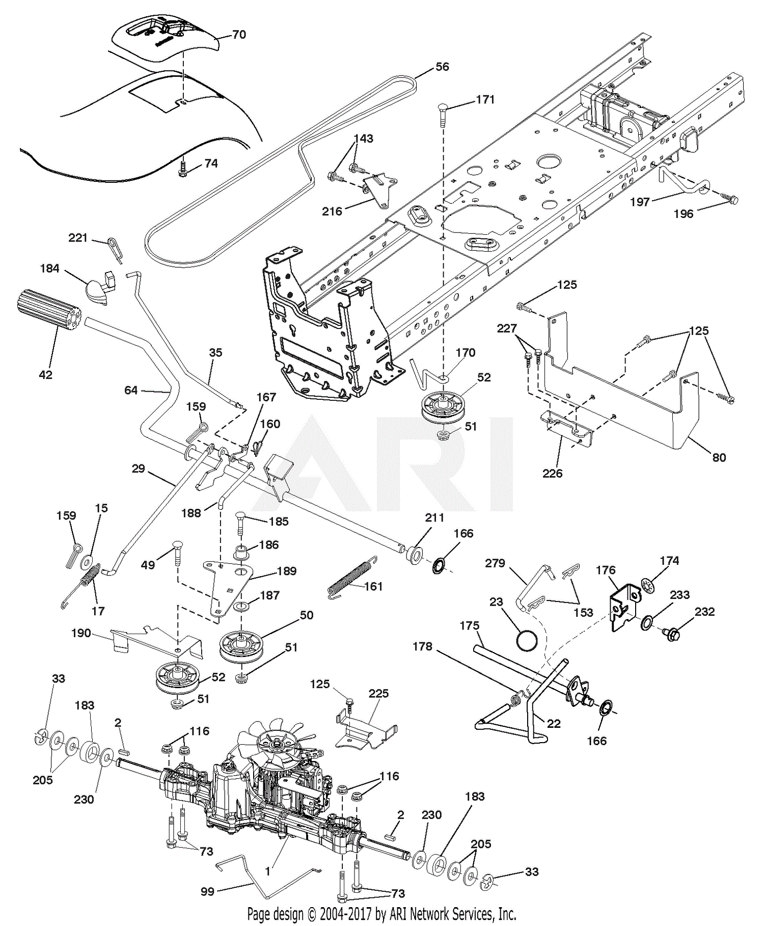 Ariens riding 2025 mower belt diagram