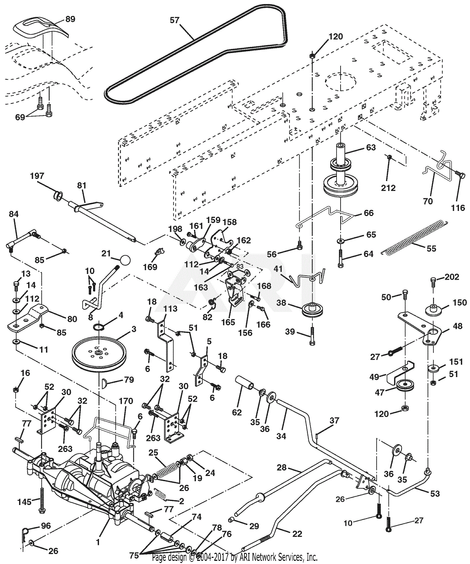 Ariens 936060 (960160027-03) 42" Gear Tractor Parts Diagram for Drive