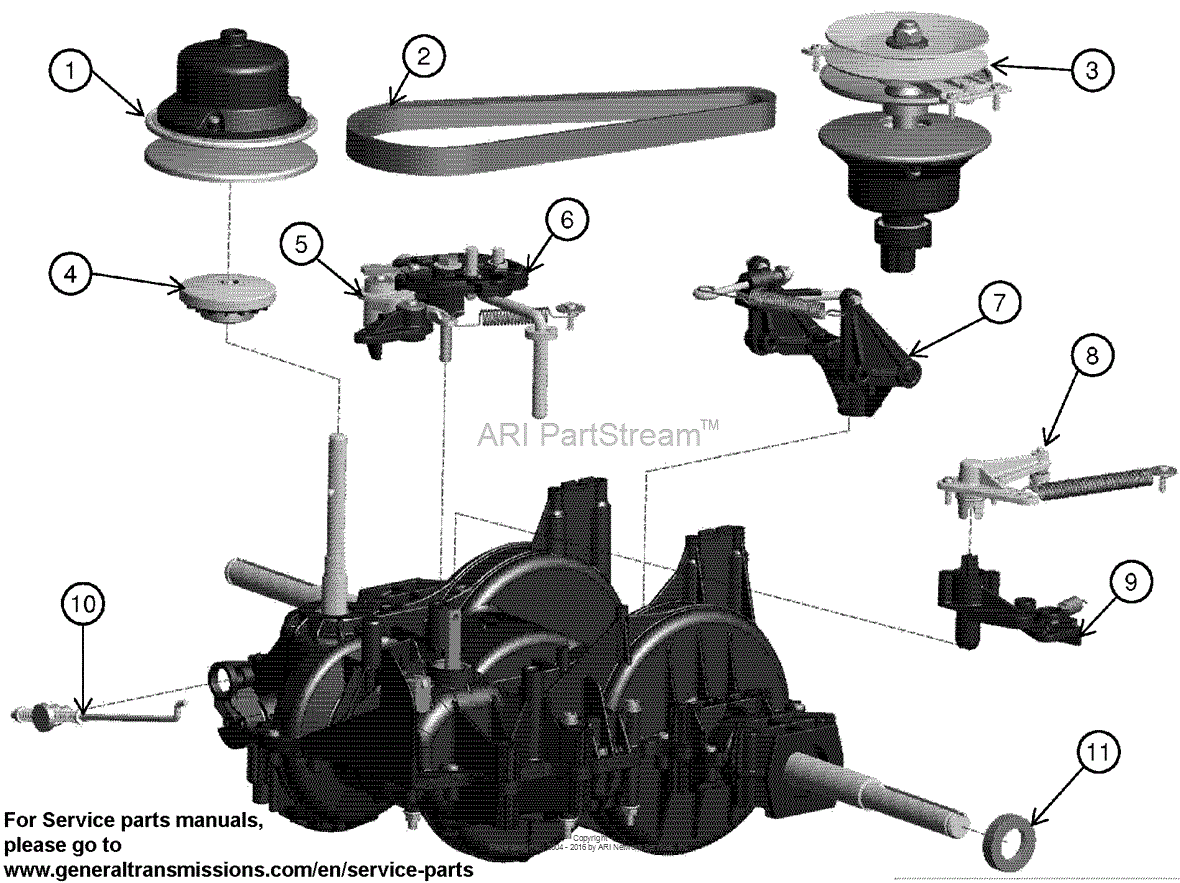 Ariens 936083 (960460061-00) 42" Automatic Tractor Parts Diagram for