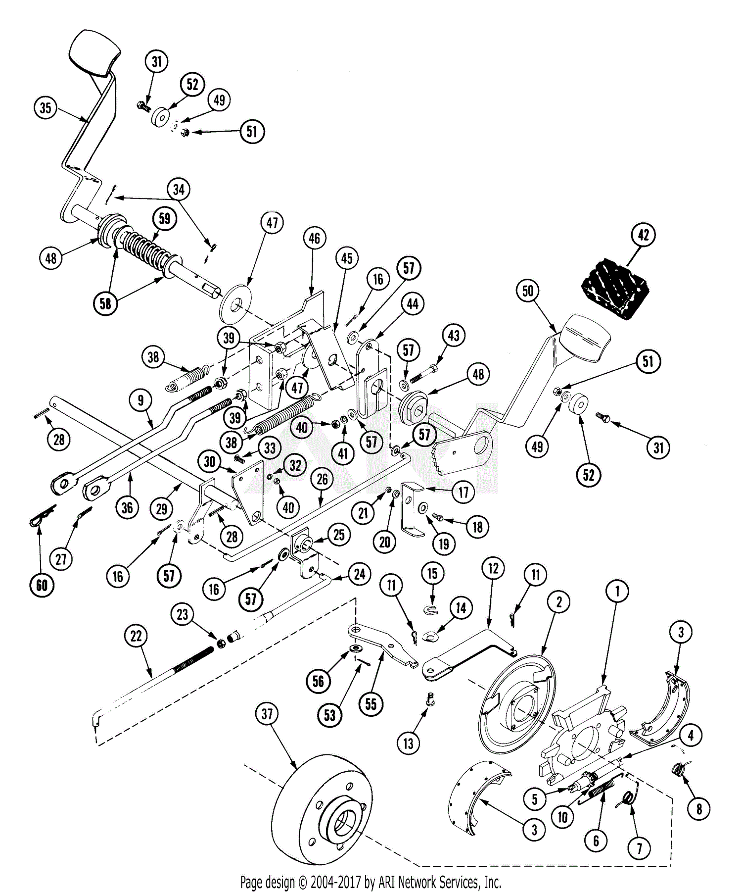 Ariens 931006 000101 Gt 16hp Kohler Hydro Parts Diagram For Rear