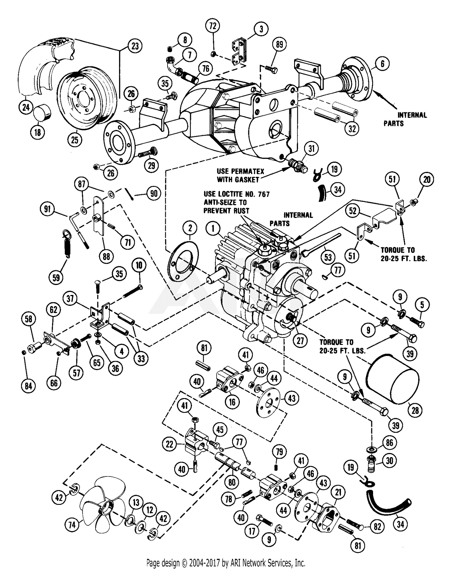 Ariens 931022 (000101 - ) GT, 14hp Kohler, Hydro Parts Diagram for Main ...