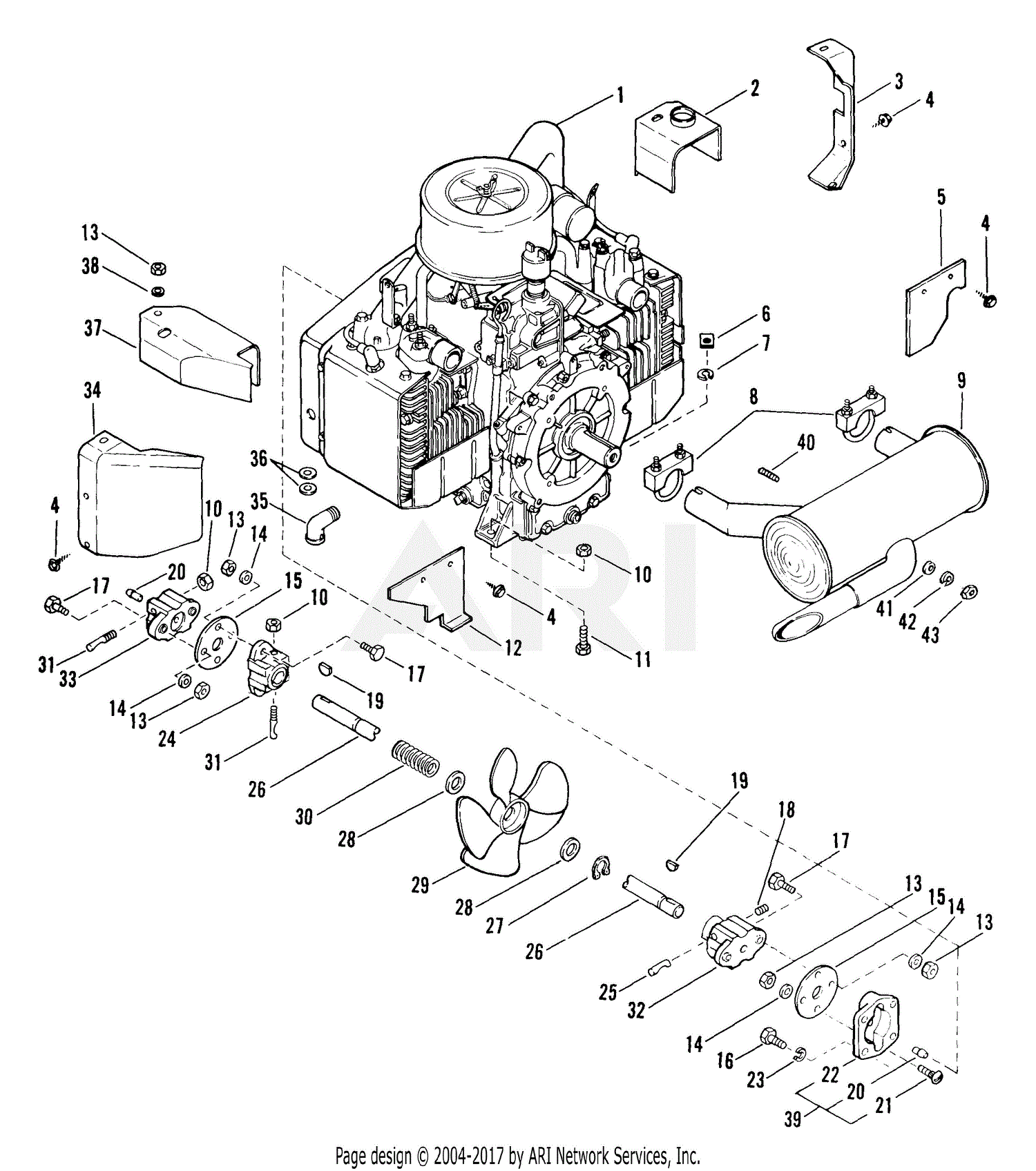 Ariens 931019 (006501 - ) GT, 17hp Kohler, Hydro Parts Diagram for ...