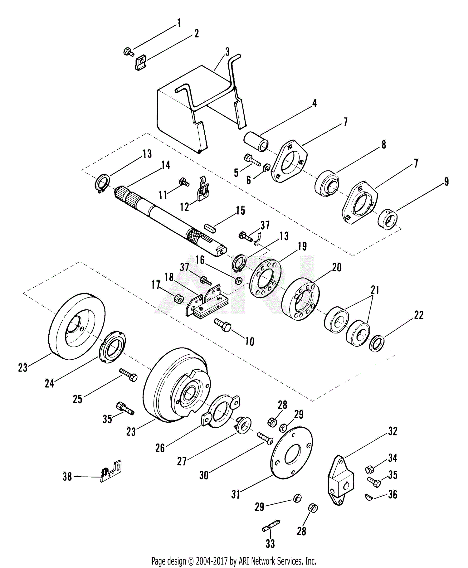 Ariens 931034 (000101 - 004000) GT, 20hp Kohler, Hydro Parts Diagram ...