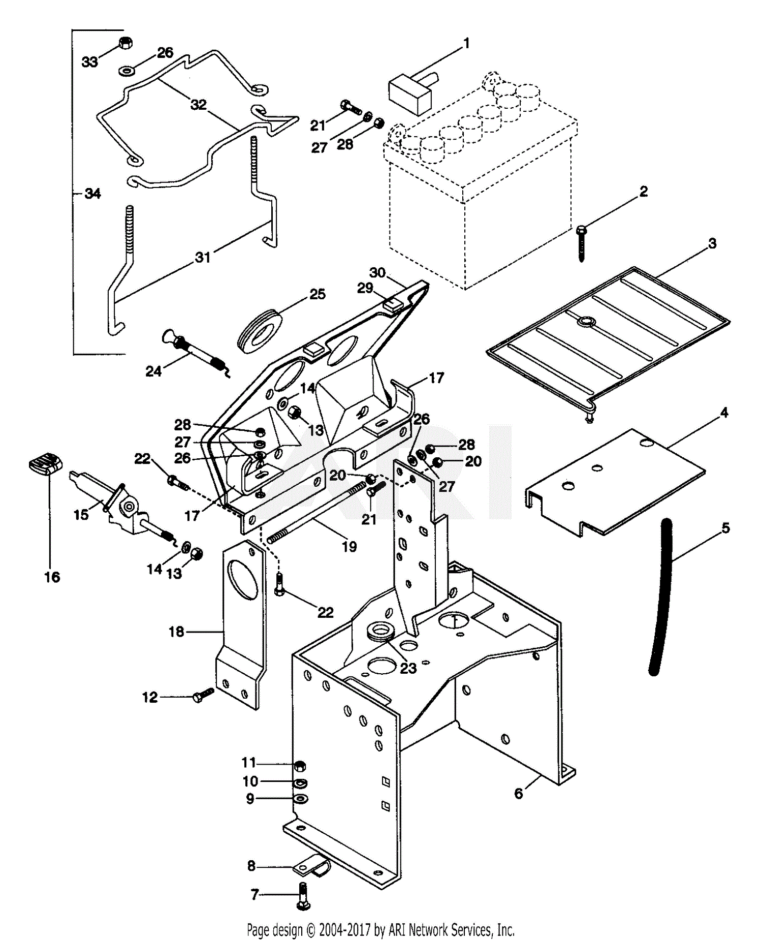 Ariens 931033 (004001 - ) GT, 18hp Kohler, Hydro Parts Diagram for Dash