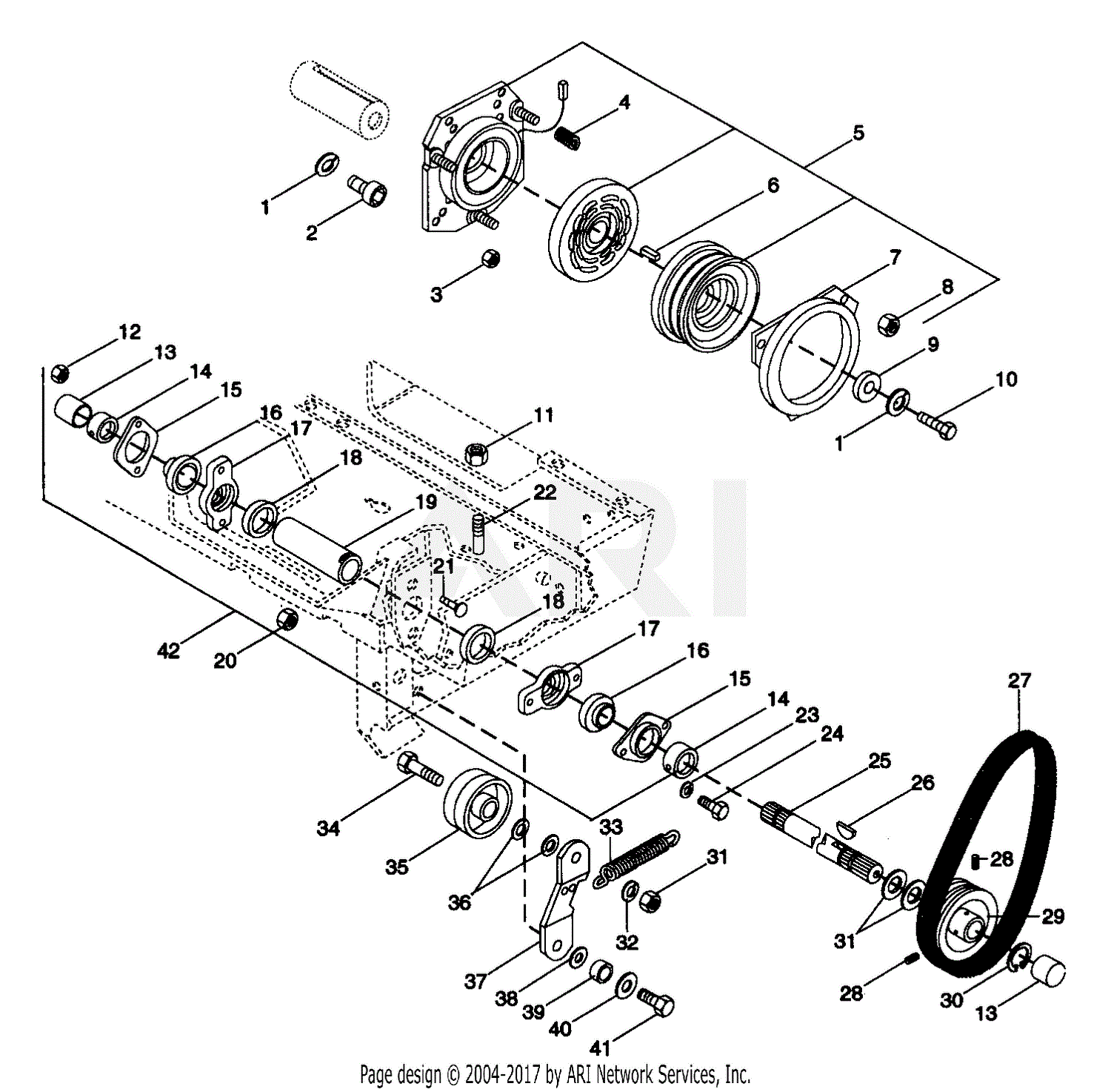 Ariens 931033 (004001 - ) GT, 18hp Kohler, Hydro Parts Diagram for ...