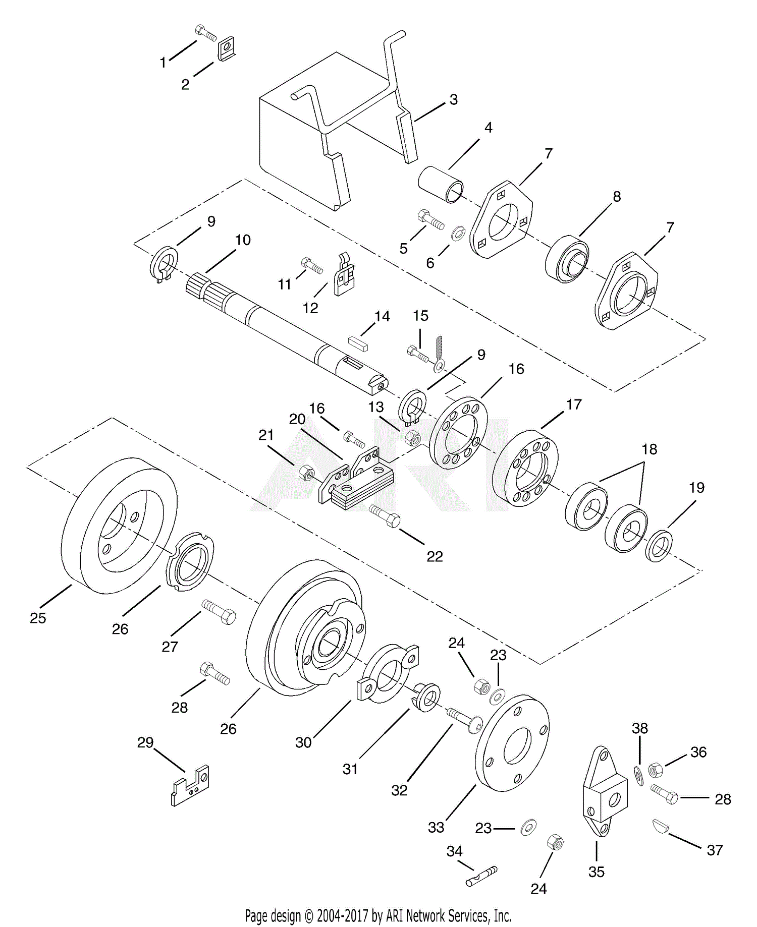 Ariens 931038 (000101 - ) Grand Sierra, 22hp Kohler, Hydro Parts ...