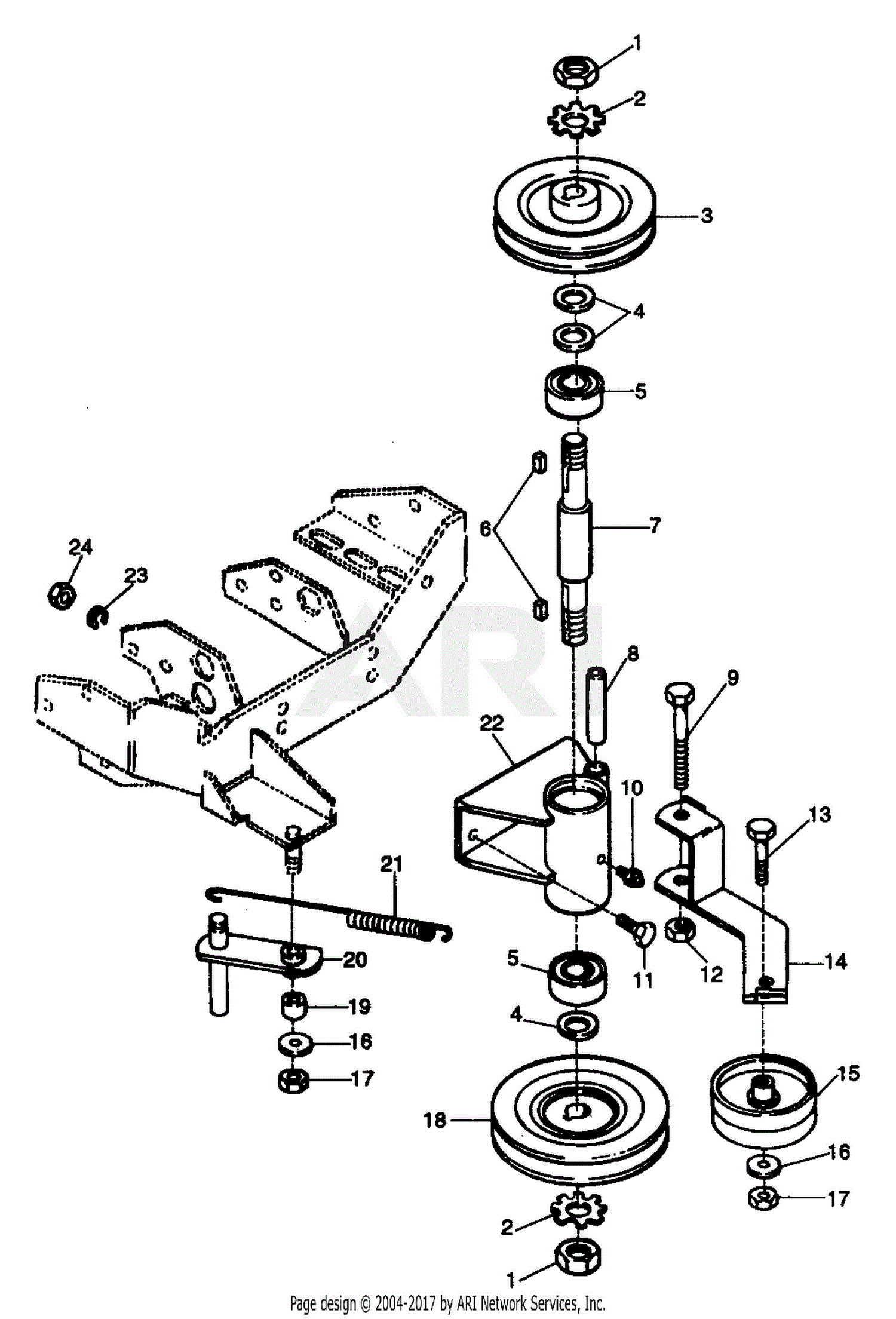 Ariens 934005 (000101 - ) HT, 16hp Kohler Twin, Hydro Parts Diagram for ...