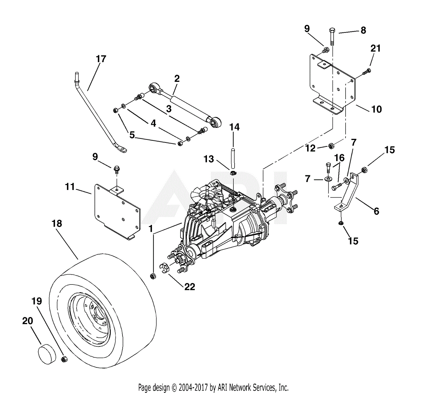 Ariens 934026 (000101 - ) High Sierra, 1848 18hp B&S Twin, Hydro, 48 ...