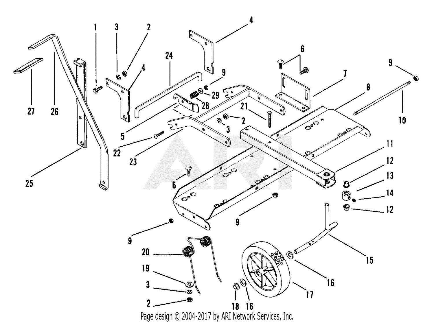 Ariens 727013 Dethatcher Parts Diagram for Dethatcher