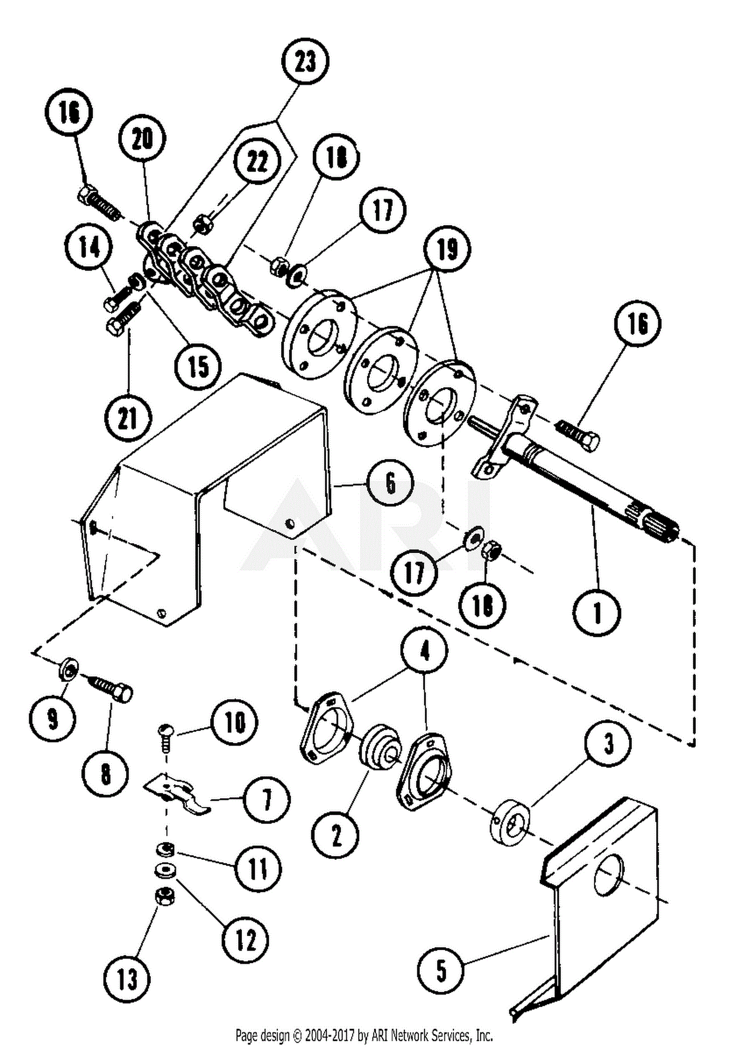 Ariens 731014 Rear PTO Kit Parts Diagram for Rear PTO Kit