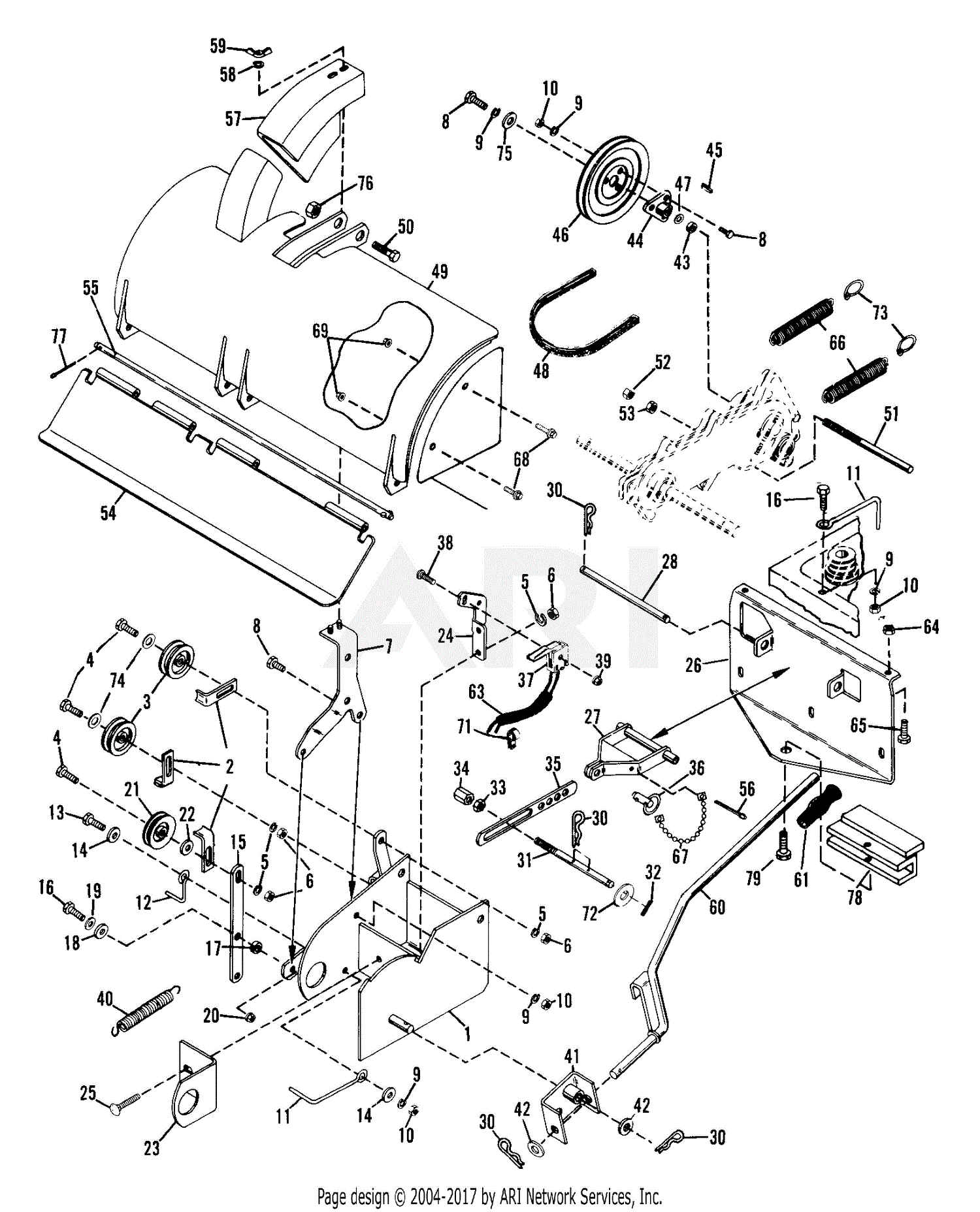 Diagram Rotary Tiller Parts