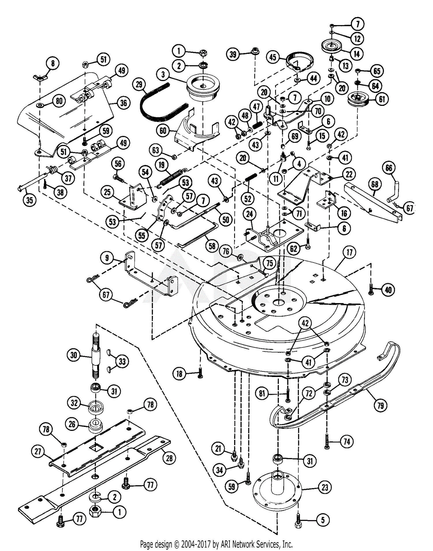 Ariens 46 Riding Mower Parts Diagram