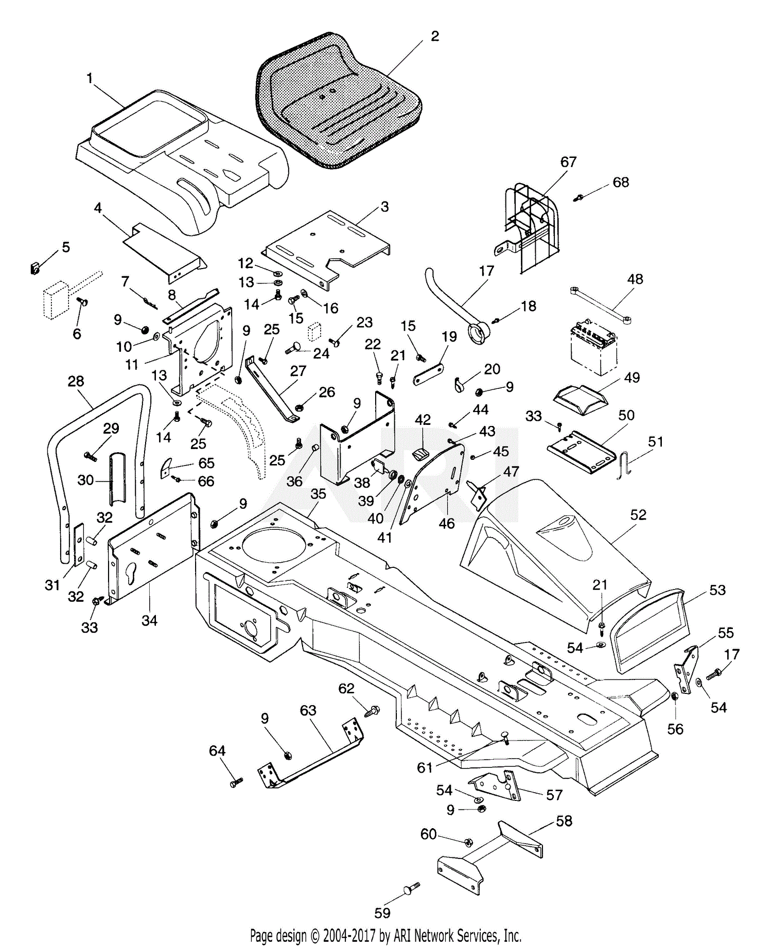 Ariens 927049 (000101 - 002900) RM9030E, 9hp B&S, Electric, 30