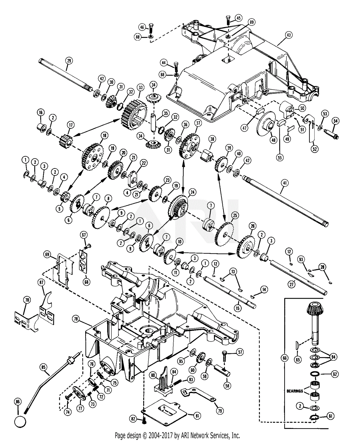 Ariens 935003 (006184 - ) YT1138, 11hp B&S, Gear, 38