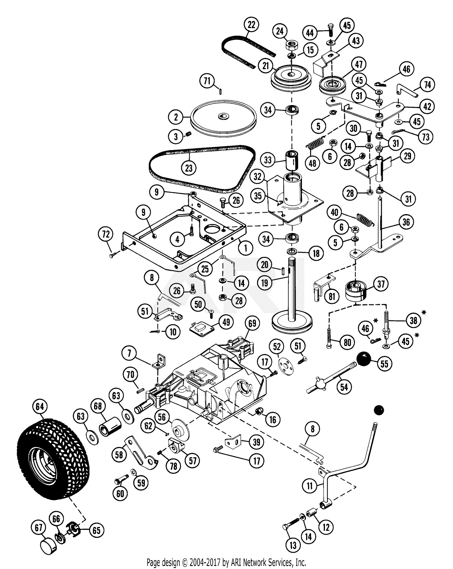 Ariens 935005 (002915 - 003500) YT1132, 11hp B&S, Gear, 32