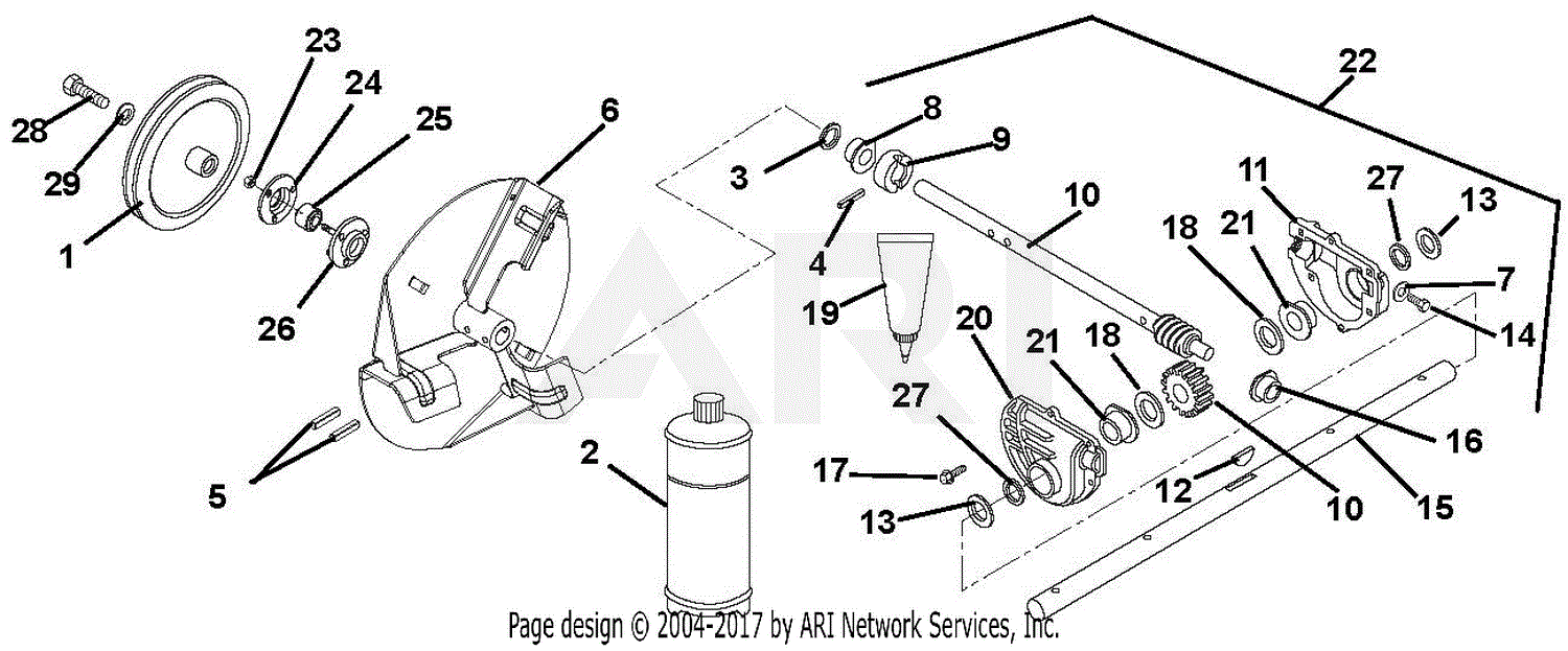 Ariens 920001 (026500 - ) ST624E Parts Diagram for Gear Case And Impeller