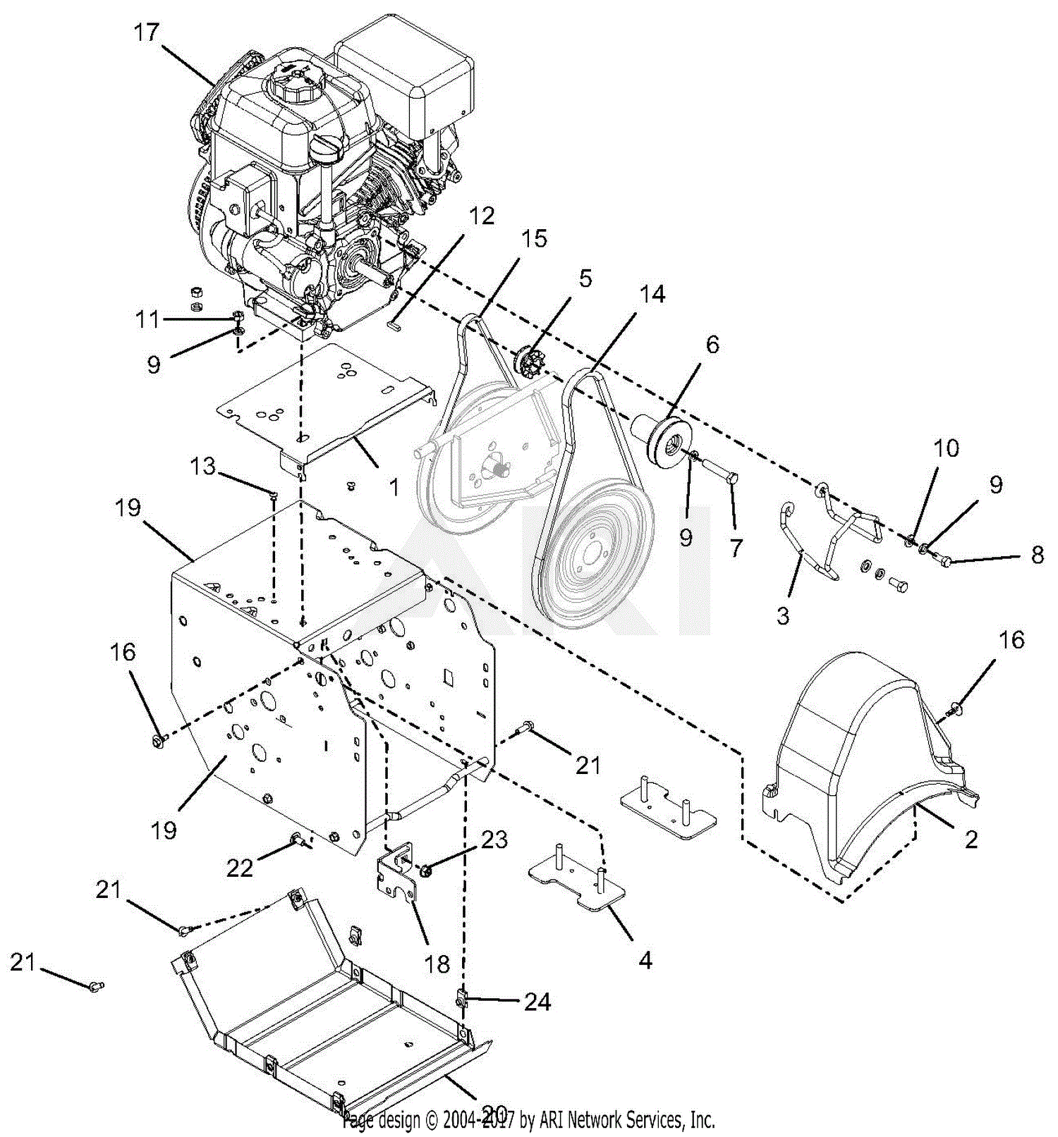 Ariens 920021 (076000 - 086469) Compact 120V Parts Diagram for Frame