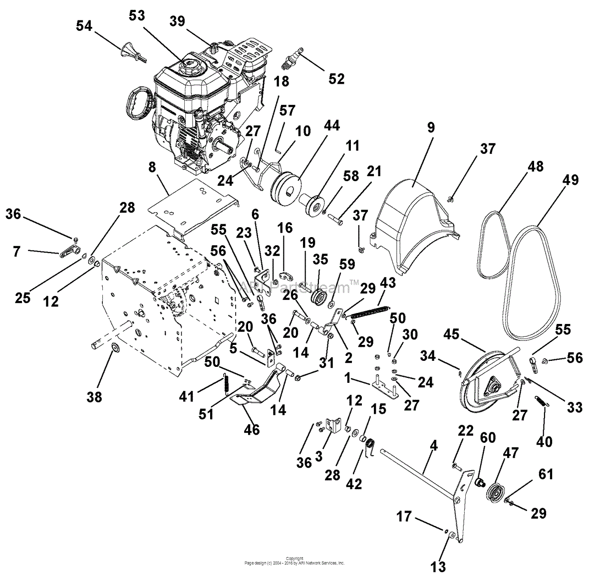 Ariens 920014 (075000 122999) Compact 24 120V Parts Diagram for