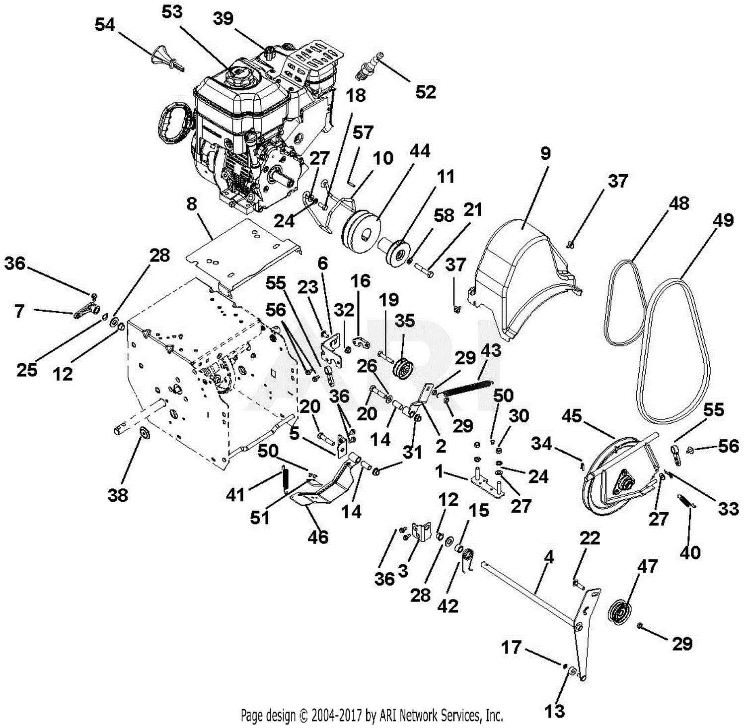 Ariens 920021 (000101 - 075999 ) Compact 24 Parts Diagram for Engine