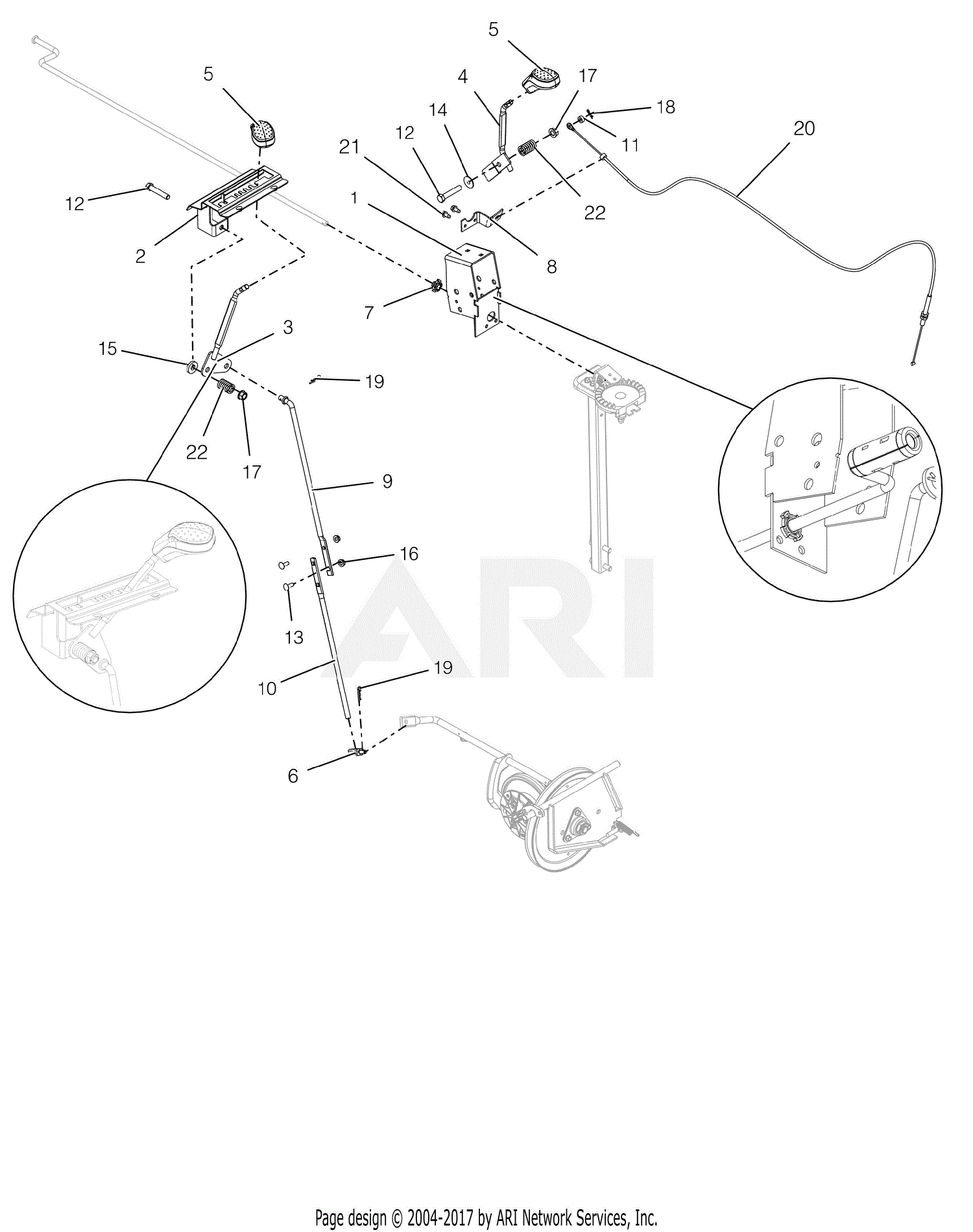 Ariens 920027 (000101 - 020491) Compact 24 Parts Diagram for Controls