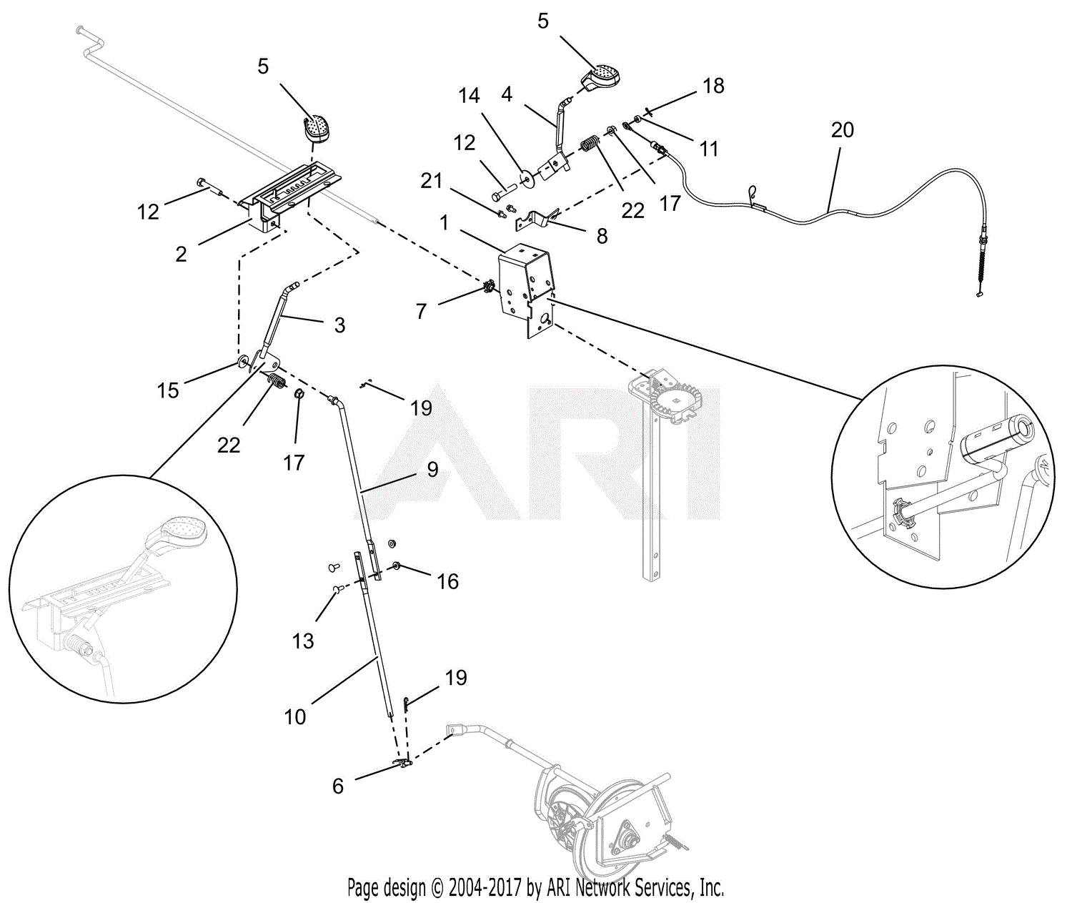 Ariens 920028 (260000 - ) Compact 24 Track Parts Diagram for Controls