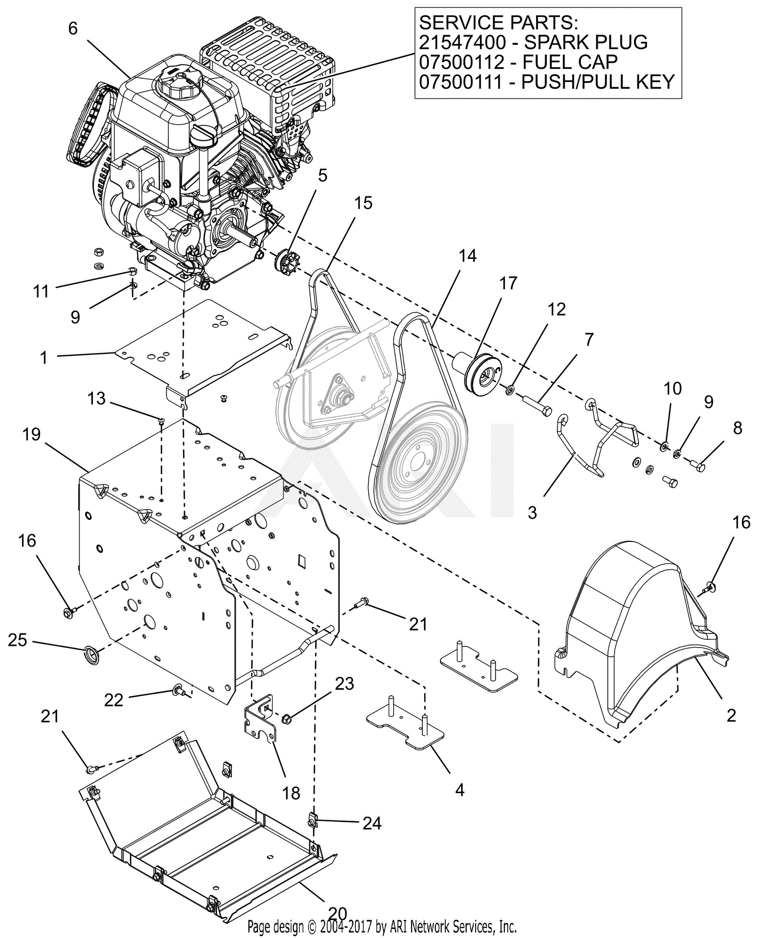 Ariens St622 Parts Diagram