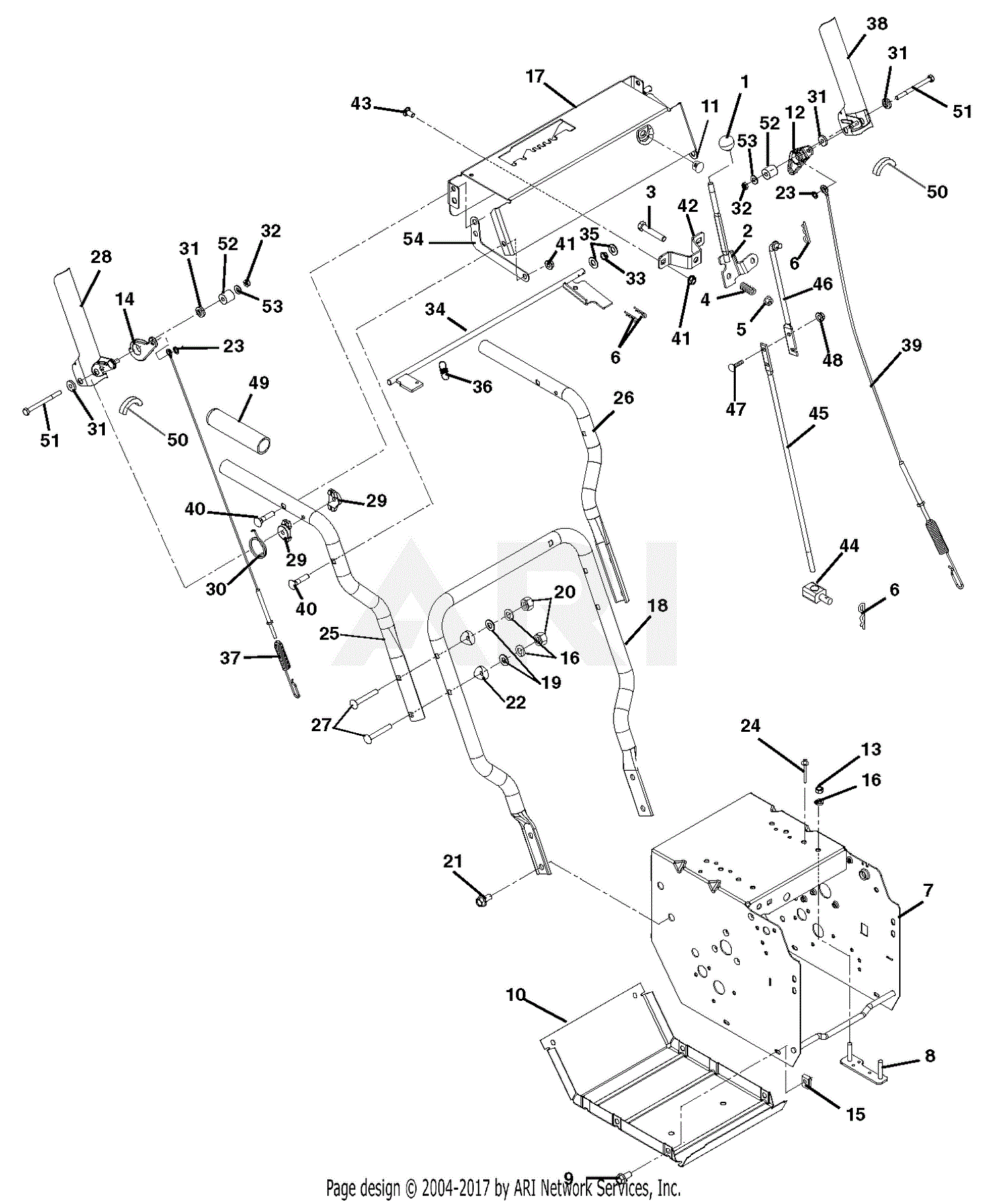 Ariens 920400 (000101 - ) Sno-Tek 24 Parts Diagram for Handlebars And ...