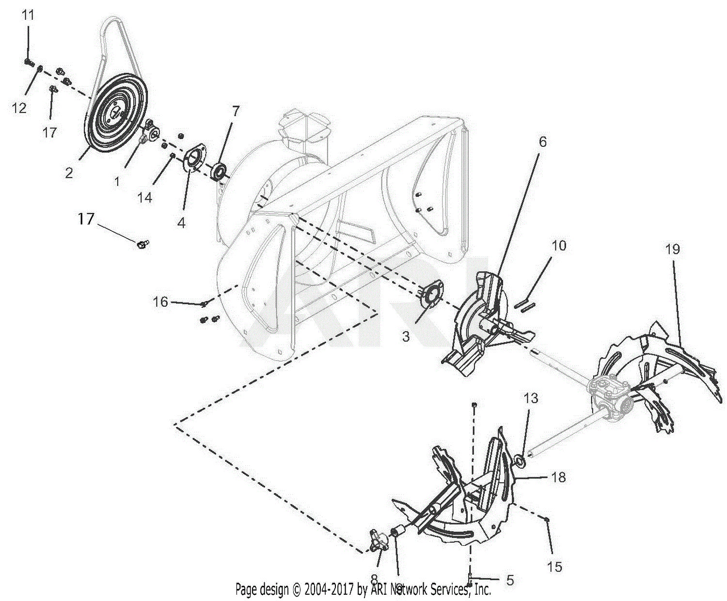 Ariens 920402 (123000 - 174999) Sno-Tek 24E Parts Diagram for Auger