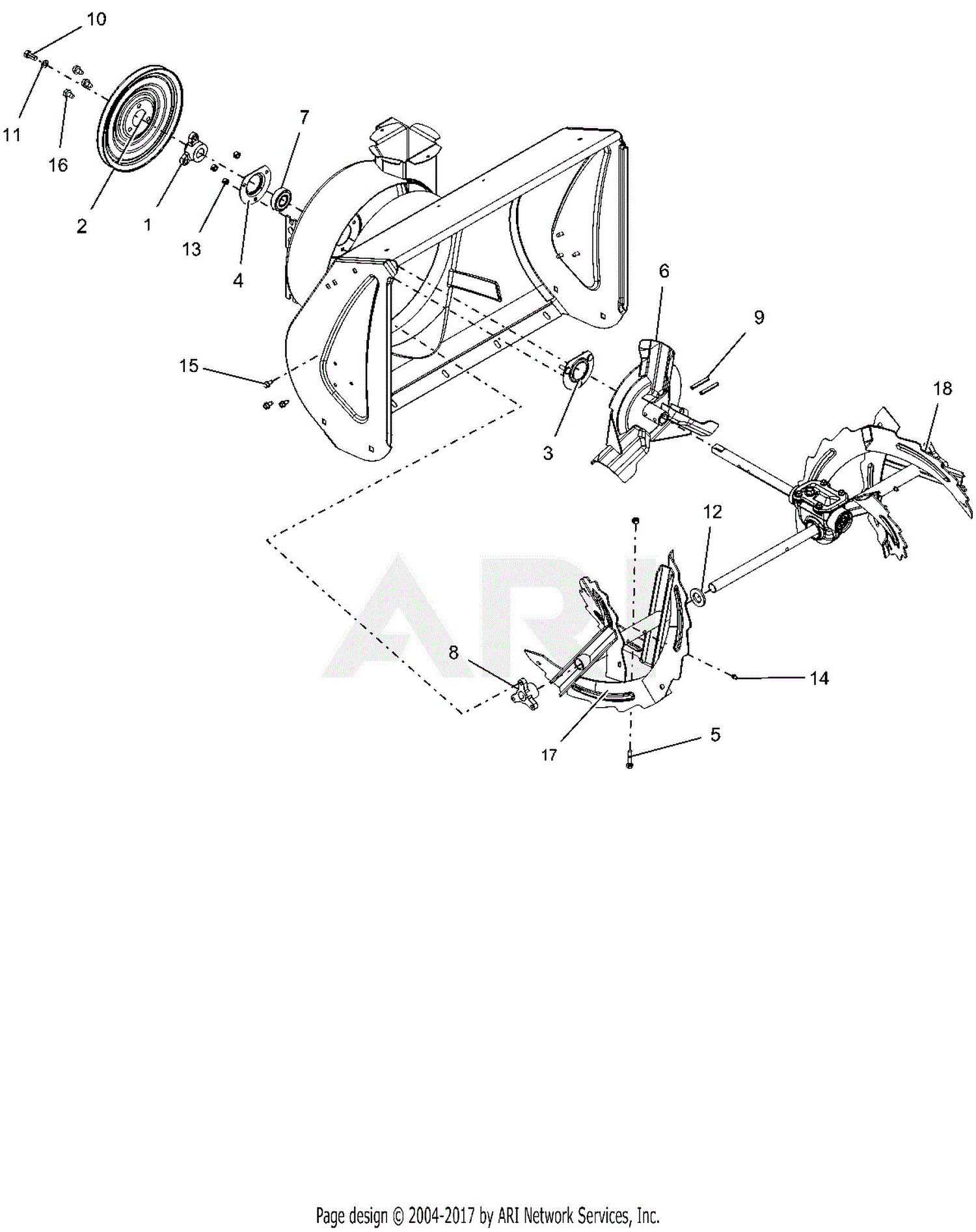 Ariens 920402 (175000 - 219999) Sno-Tek 24E Parts Diagram for Auger