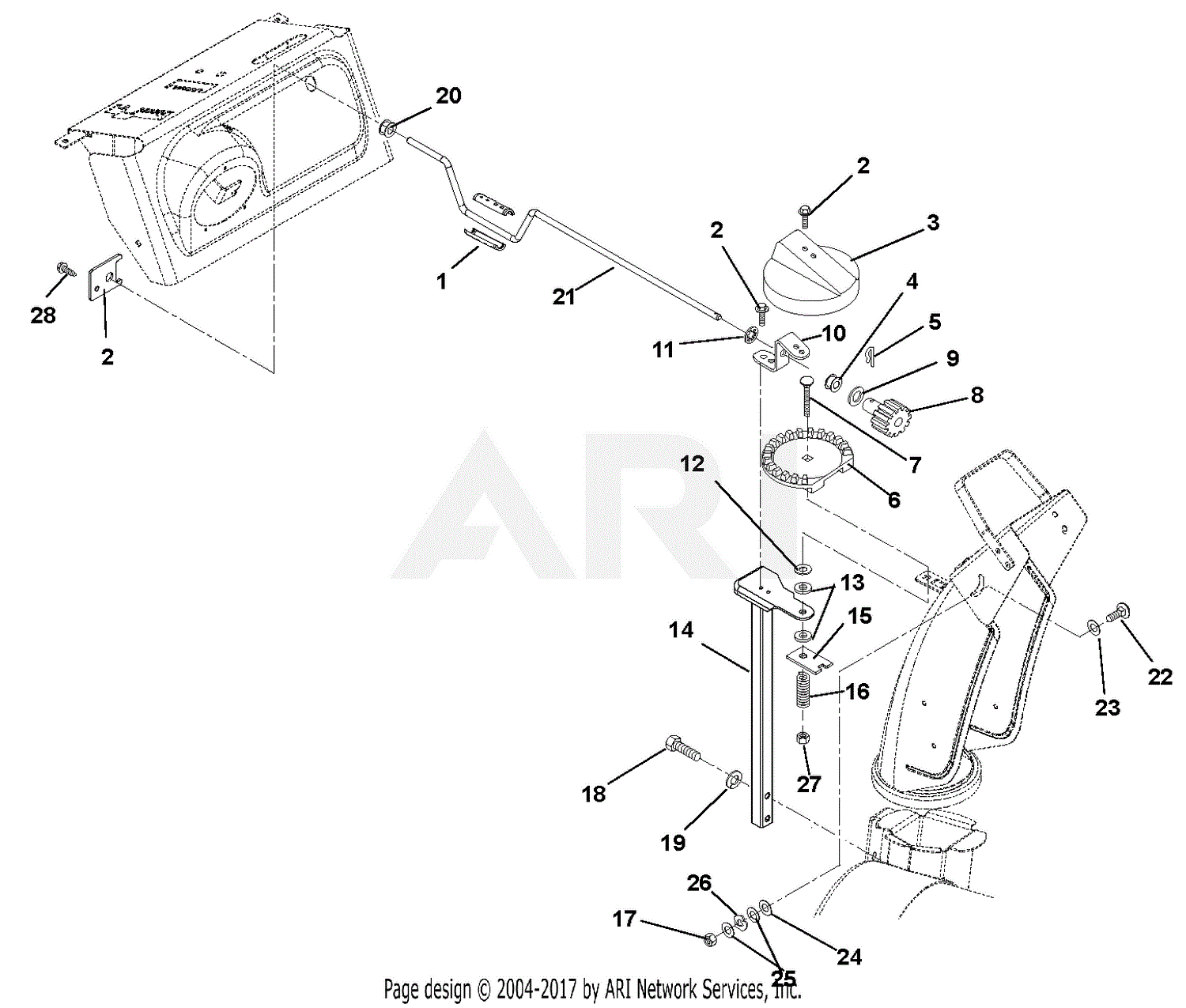 Ariens 921010 (000101 - ) ST27LE Parts Diagram for Discharge Chute