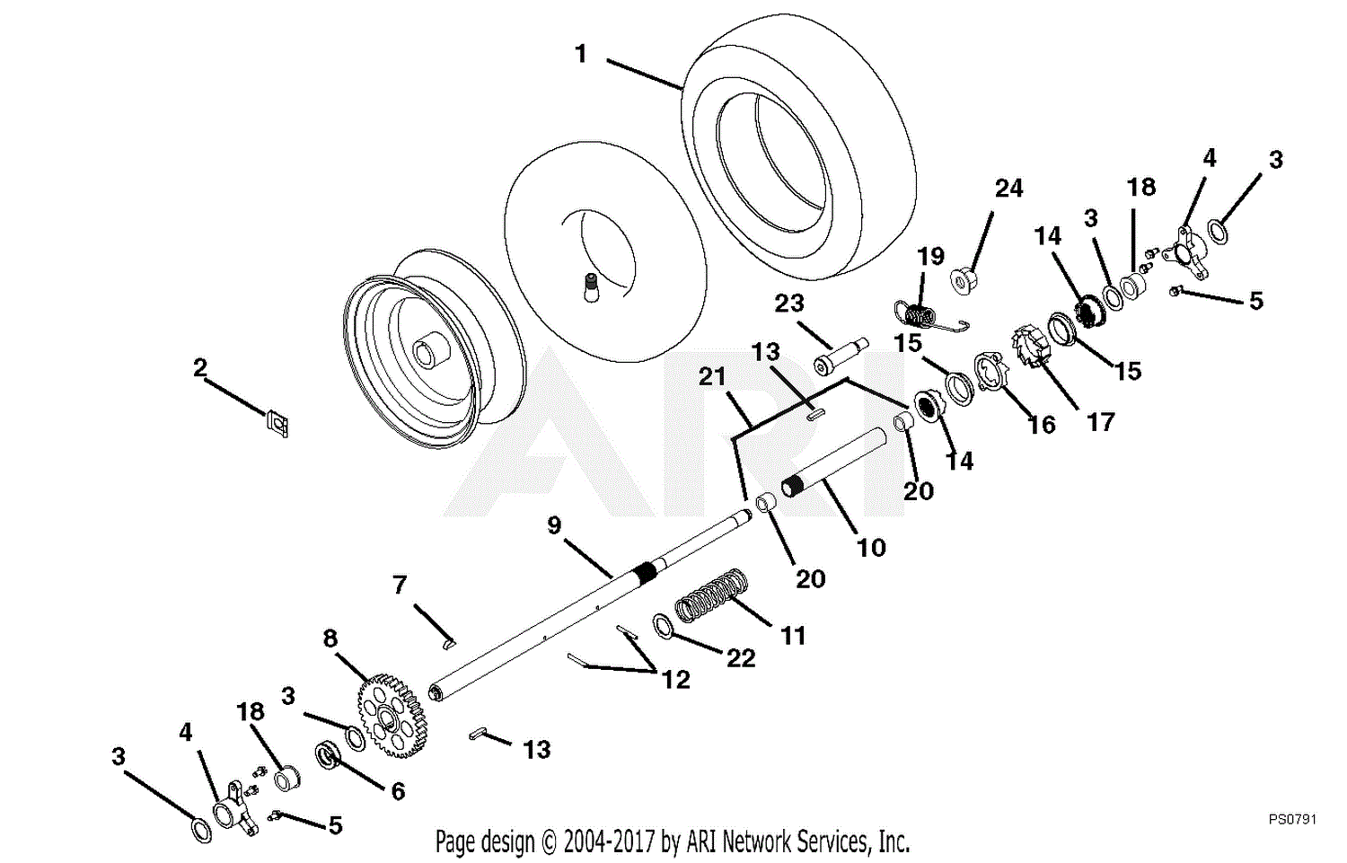 Ariens 921020 (000101 - ) Deluxe 30 Parts Diagram for ... pin and sleeve wiring diagram 