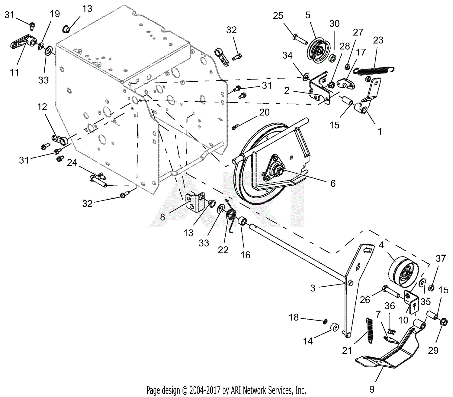 Ariens 921030 (100000 - 149999) Deluxe 28 Parts Diagram for Swing Plate