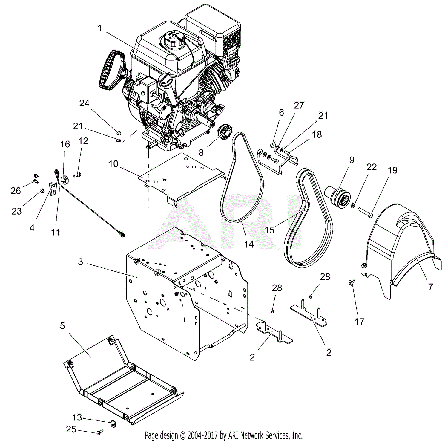 Ariens 921032 (000101 - 099999) Deluxe 30" Parts Diagram for Engine