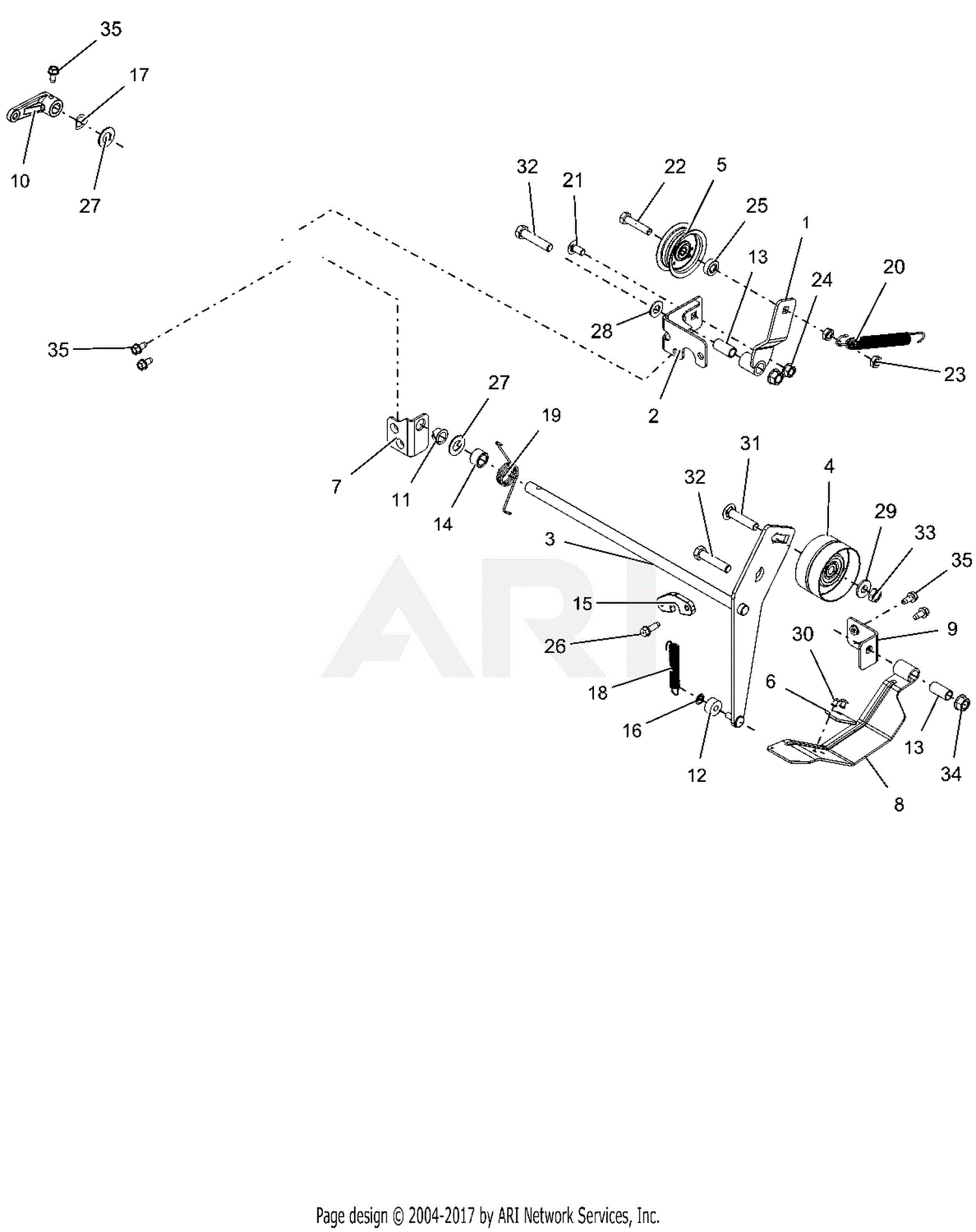 Ariens 921040 (100000 - ) Platinum SHO 30 Parts Diagram for Brake And ...