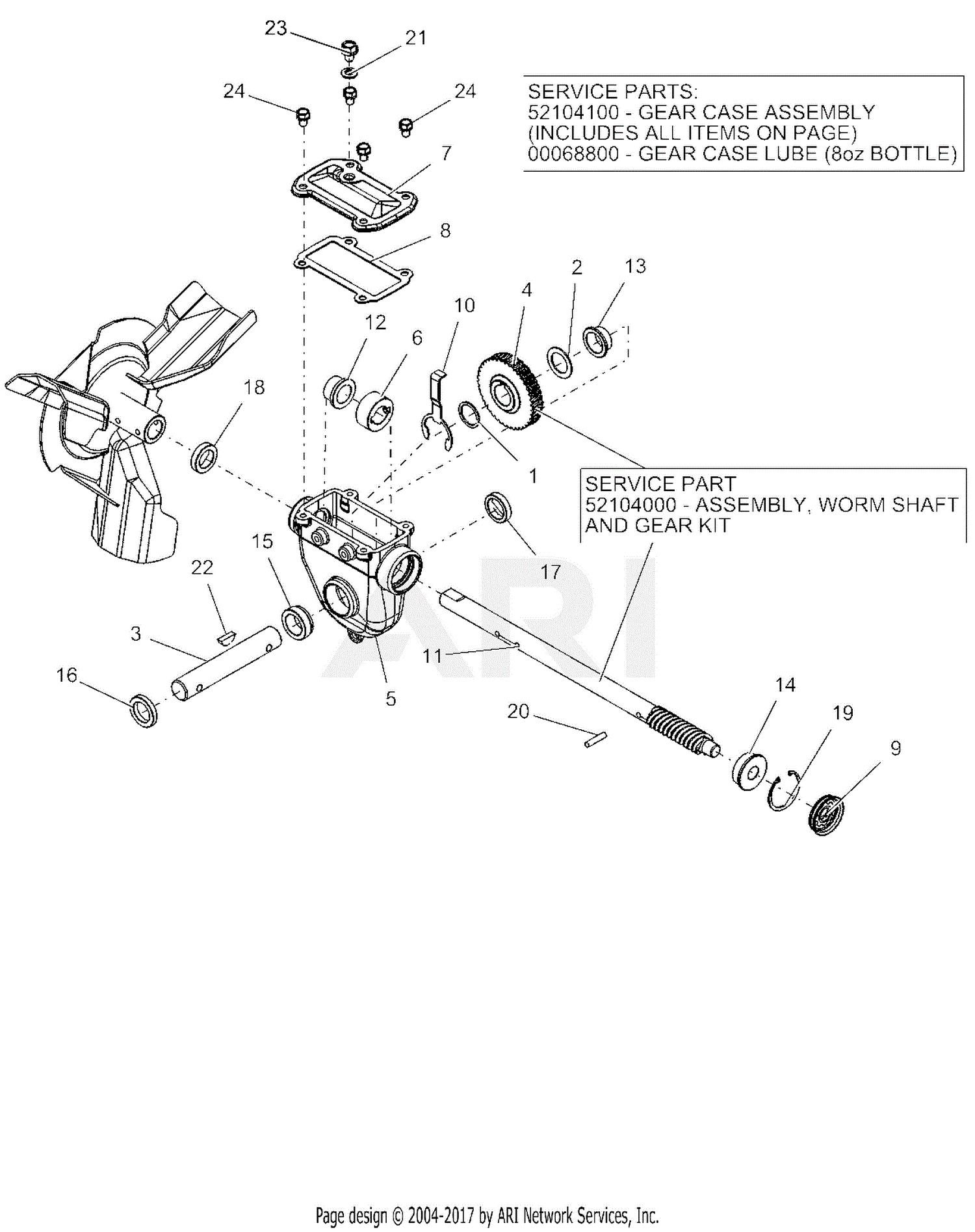 Ariens 921040 (100000 - ) Platinum SHO 30 Parts Diagram for Gear 