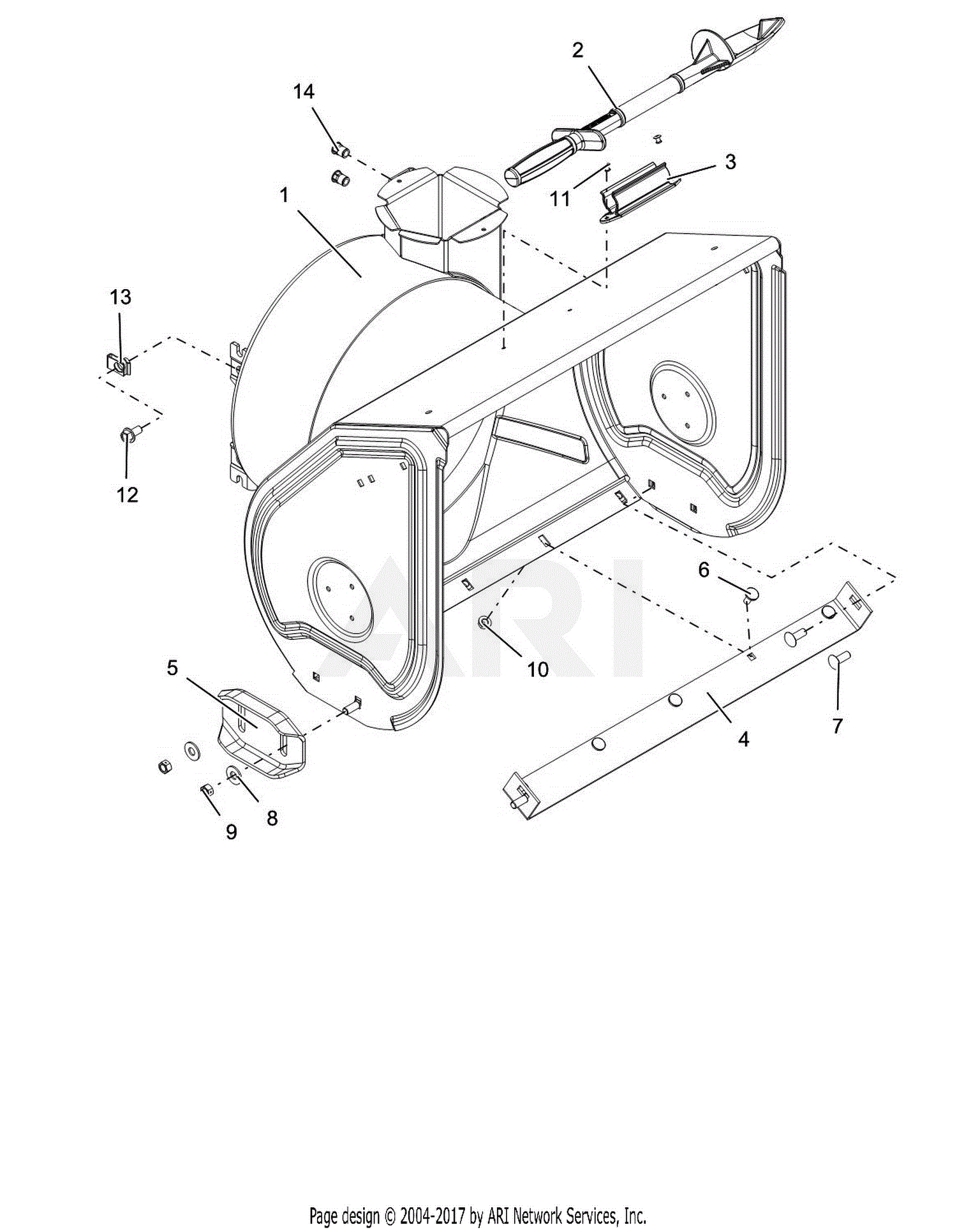 Ariens 921045 (000101 - 003641) Deluxe 24" Parts Diagram for Housing - 24"