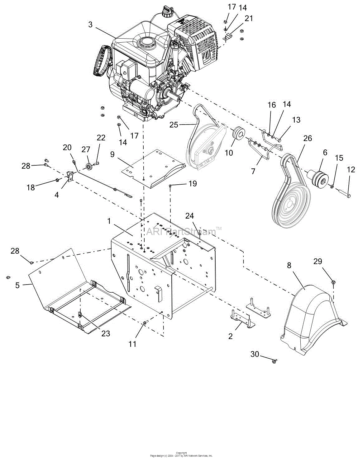 Ariens 921050 (000101 - ) Platinum SHO 24 Parts Diagram for Engine