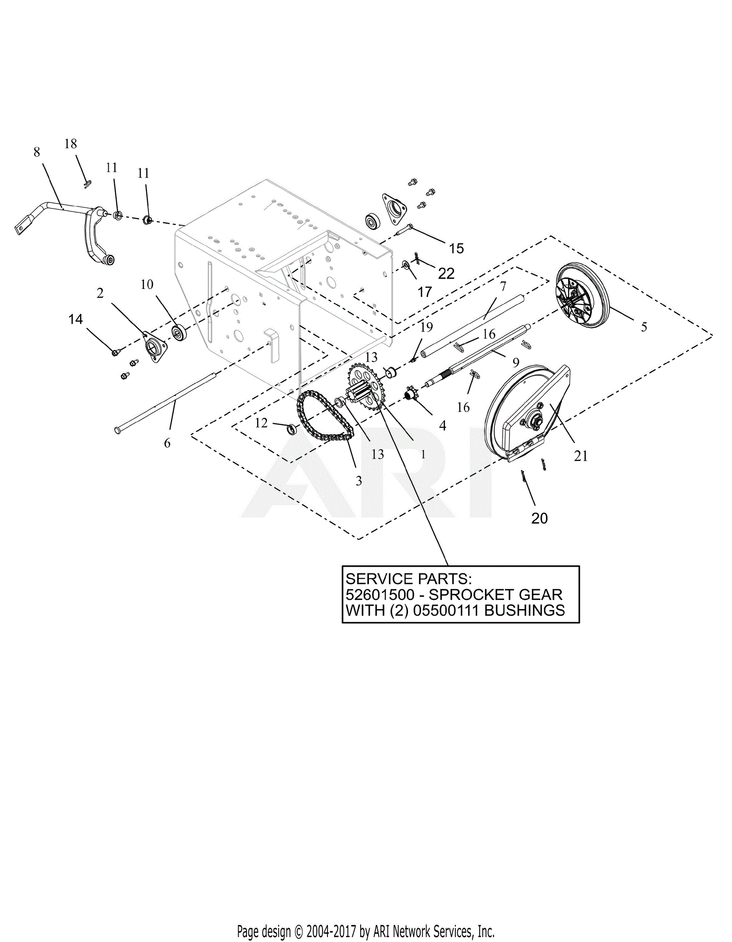 Ariens 921050 (050000 - 059999) Platinum SHO 24 Parts Diagram for 