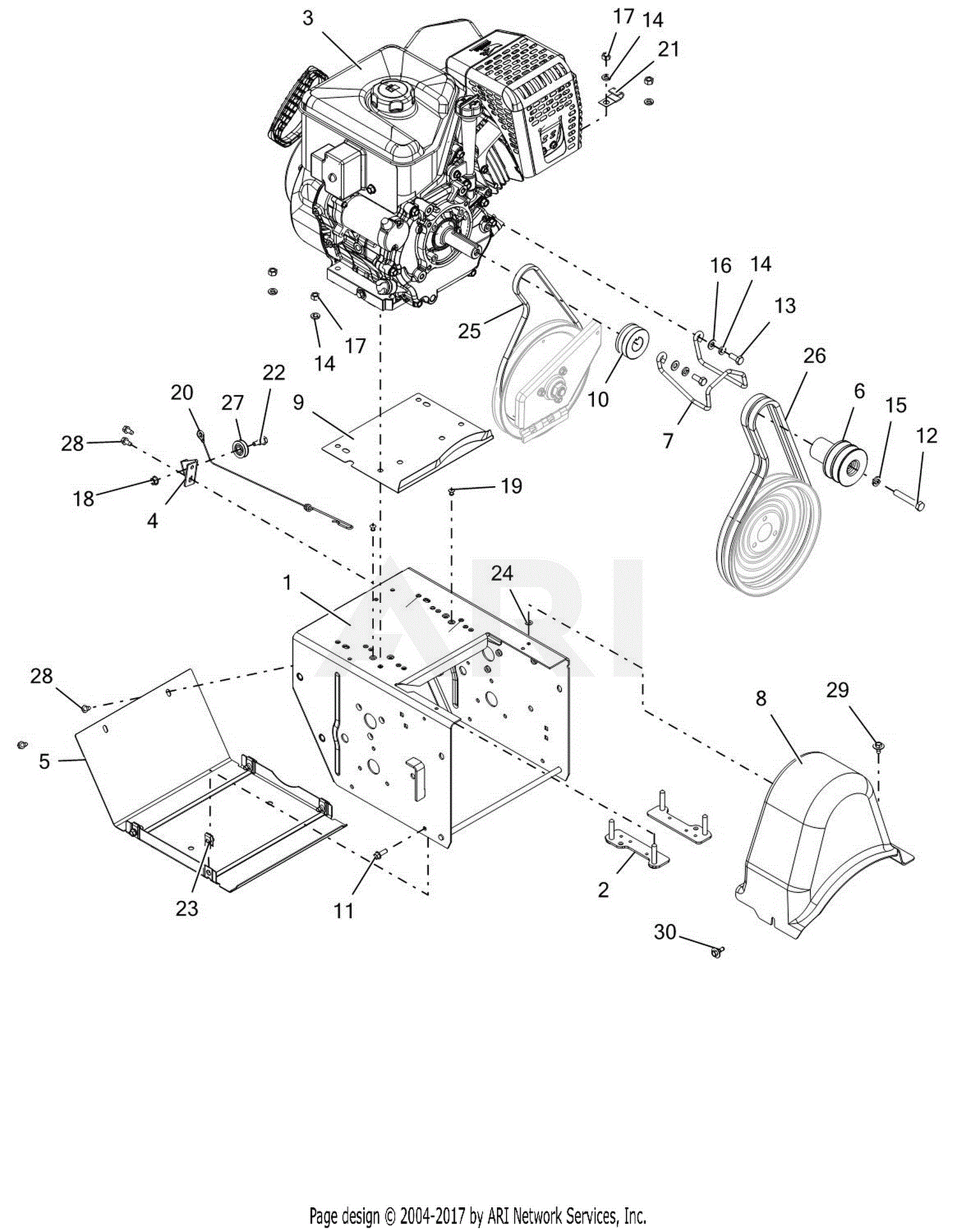 Ariens 921053 (040000 - ) Platinum SHO 24 EFI Parts Diagram for Engine ...