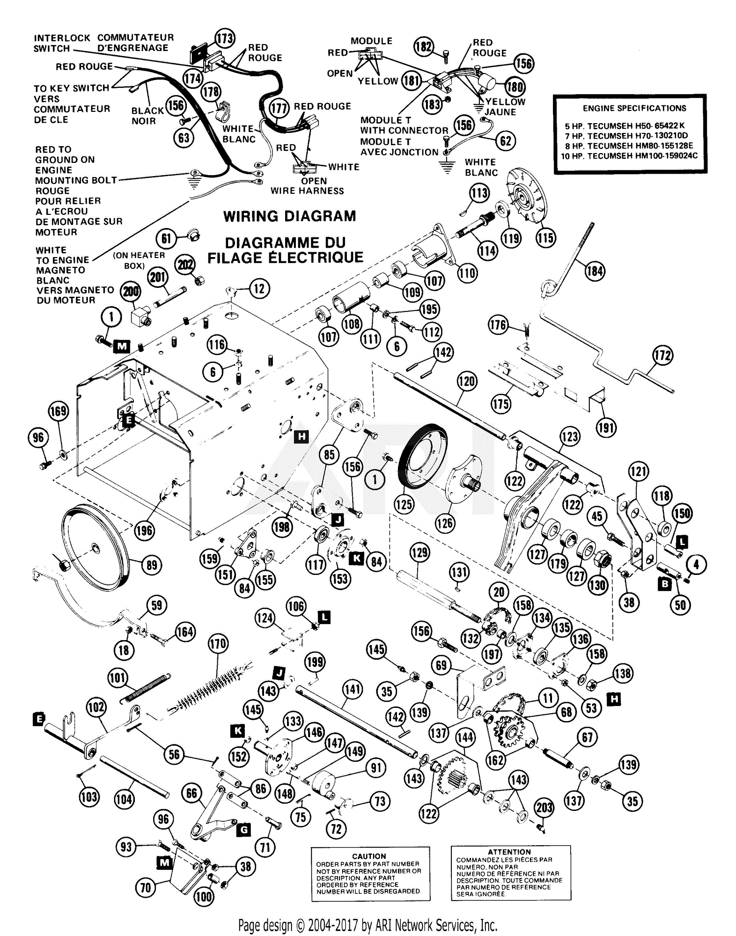 Ariens 924036 (000101 - ) ST524, 5hp Tec., 24" Blower Parts Diagram for