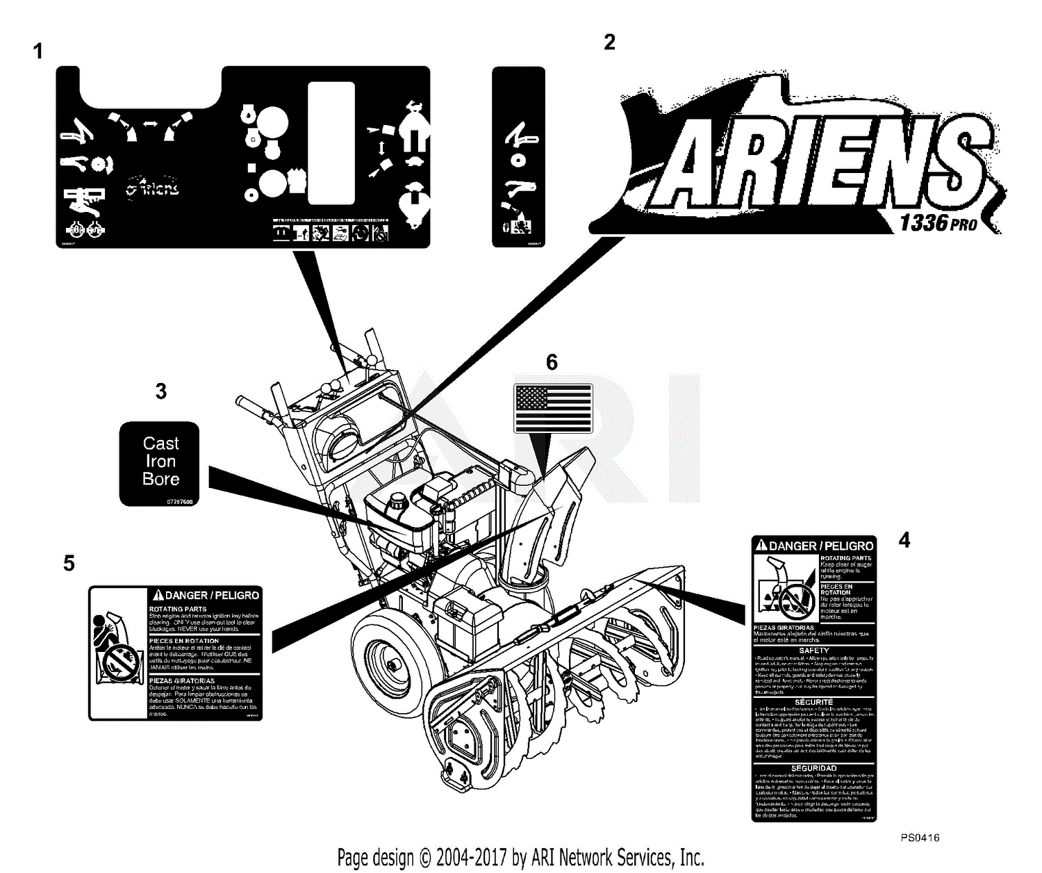 Ariens 926le Parts Diagram