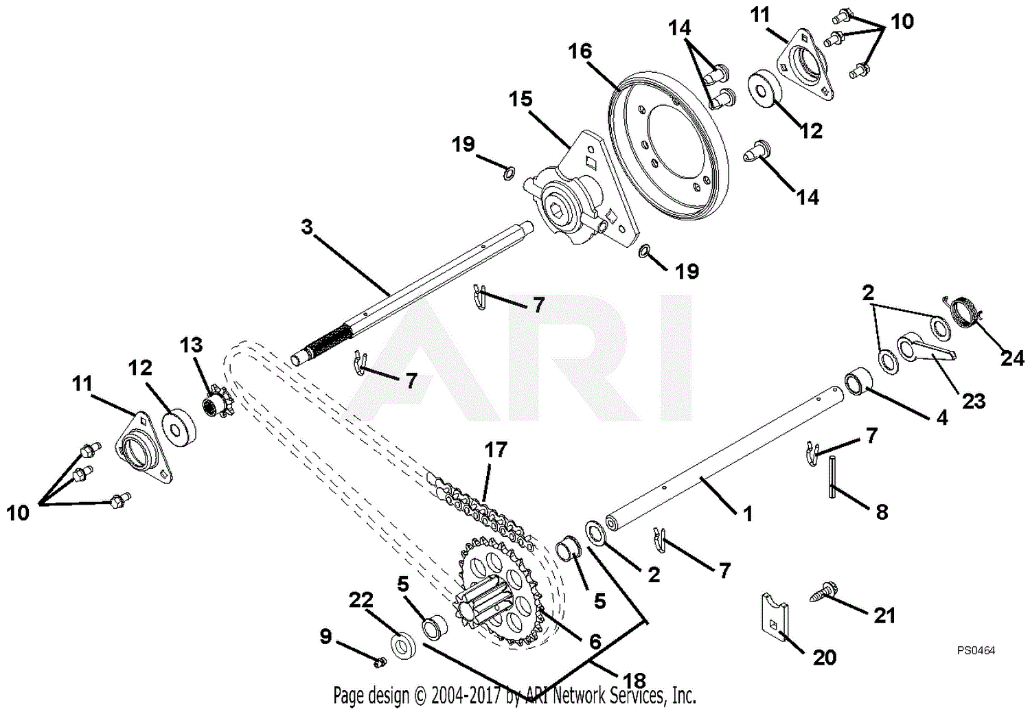 Ariens 926500 (002501 - 003500) ST1332DLE Parts Diagram for Reduction Drive