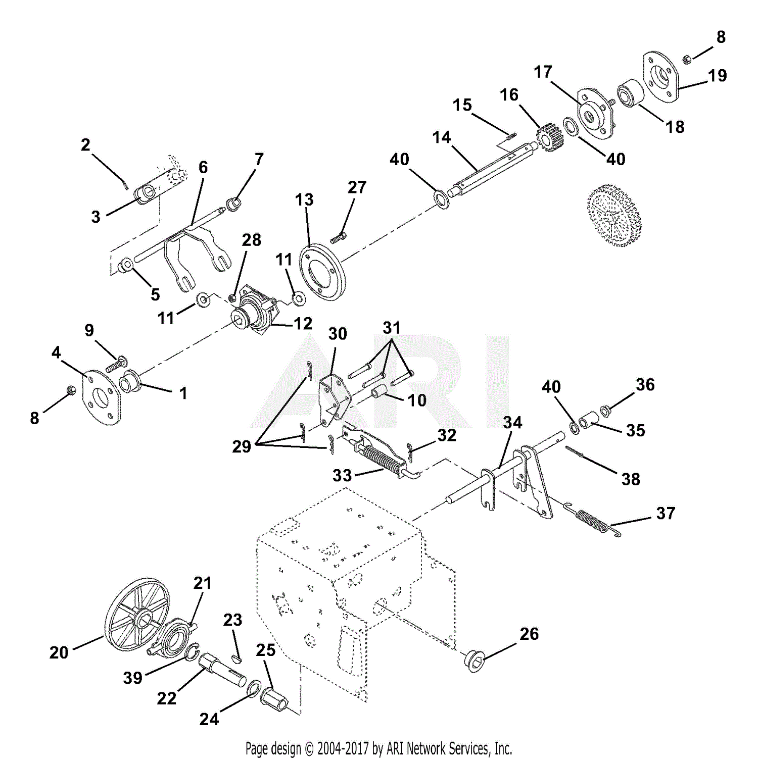 Ariens 932036 (008000 - ) ST524, 5hp Tec., 24