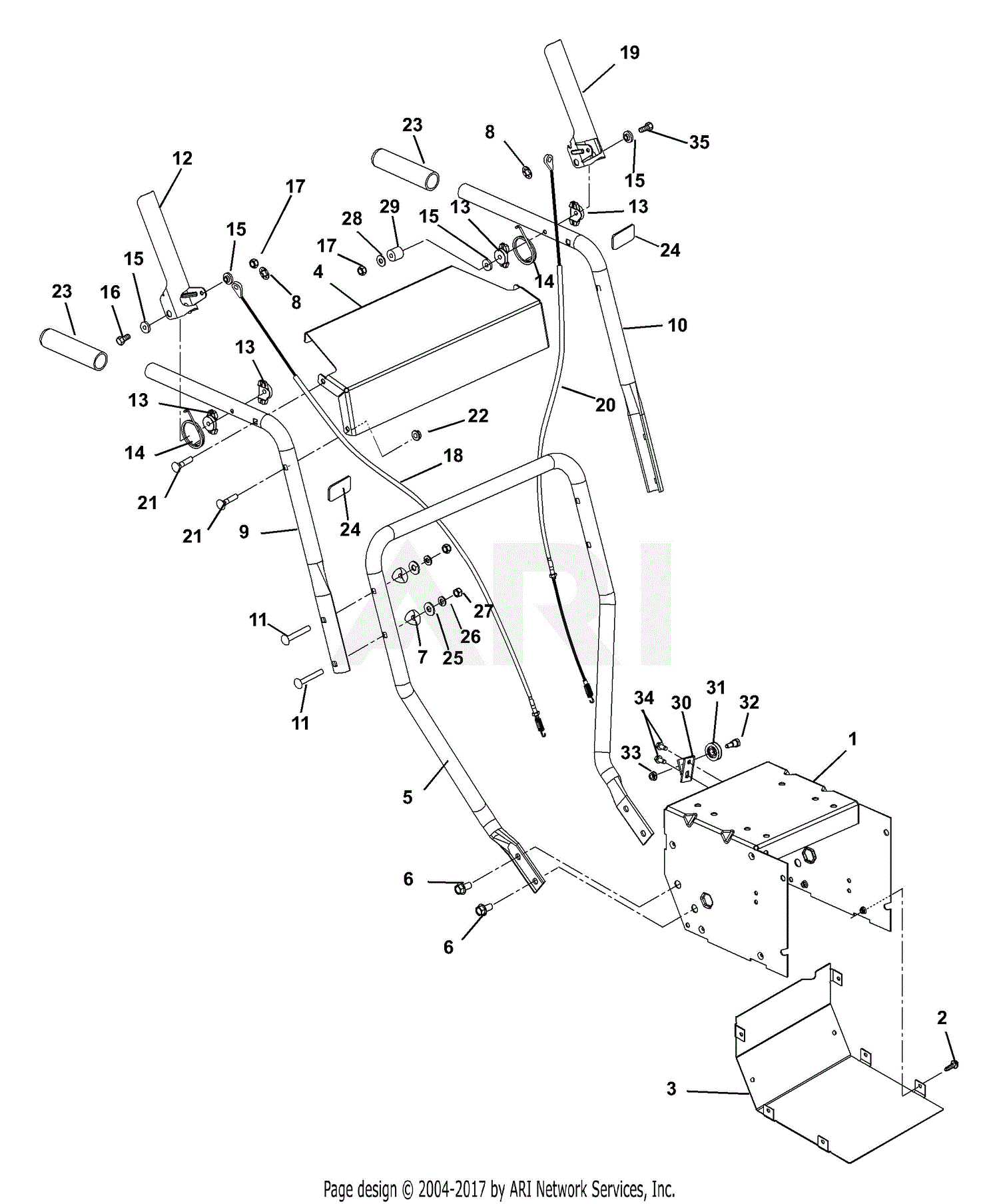 Ariens 939001 (000101 - ) St520e, 5hp Tec., 20